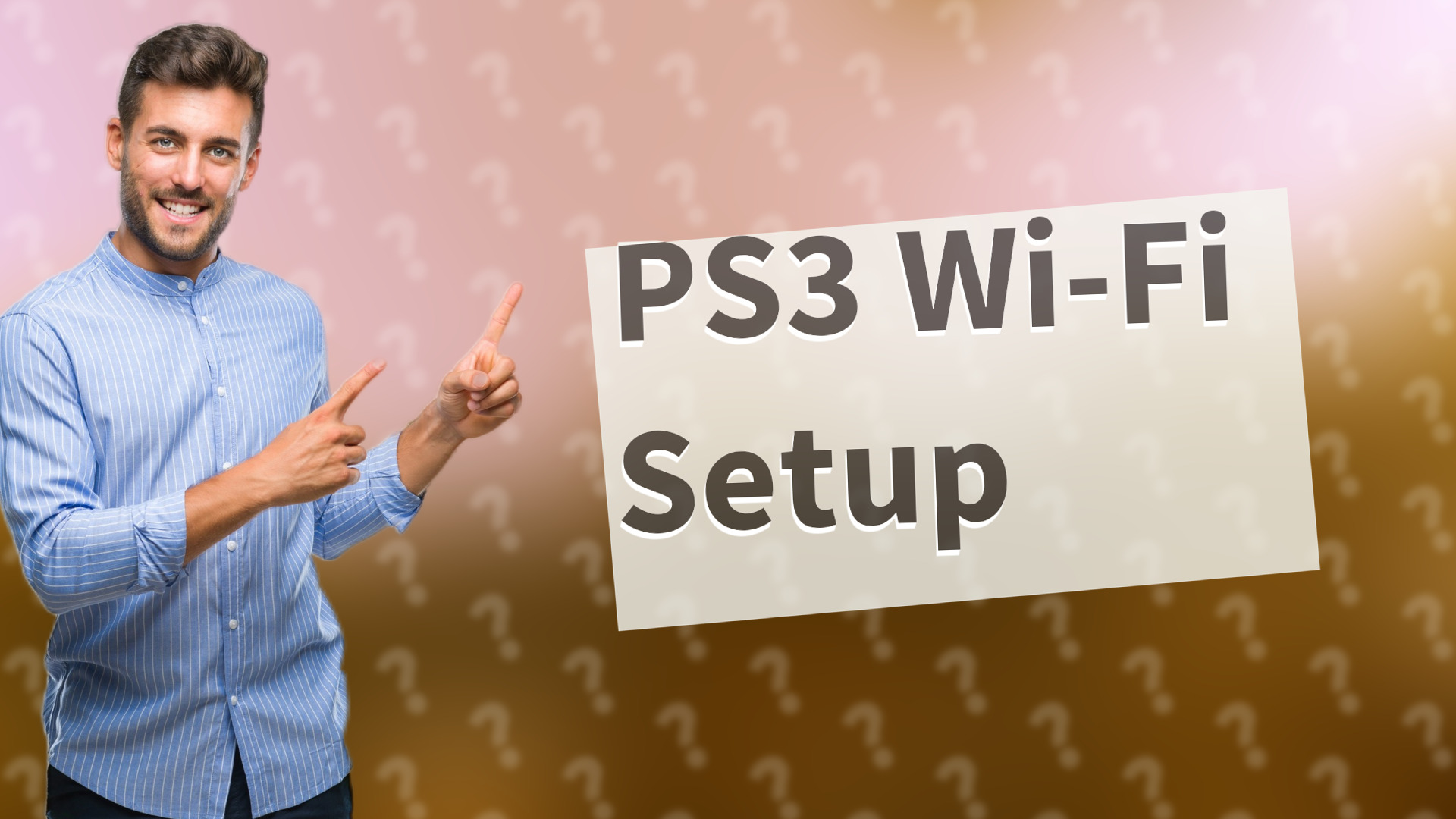 PS3 Wi-Fi Setup