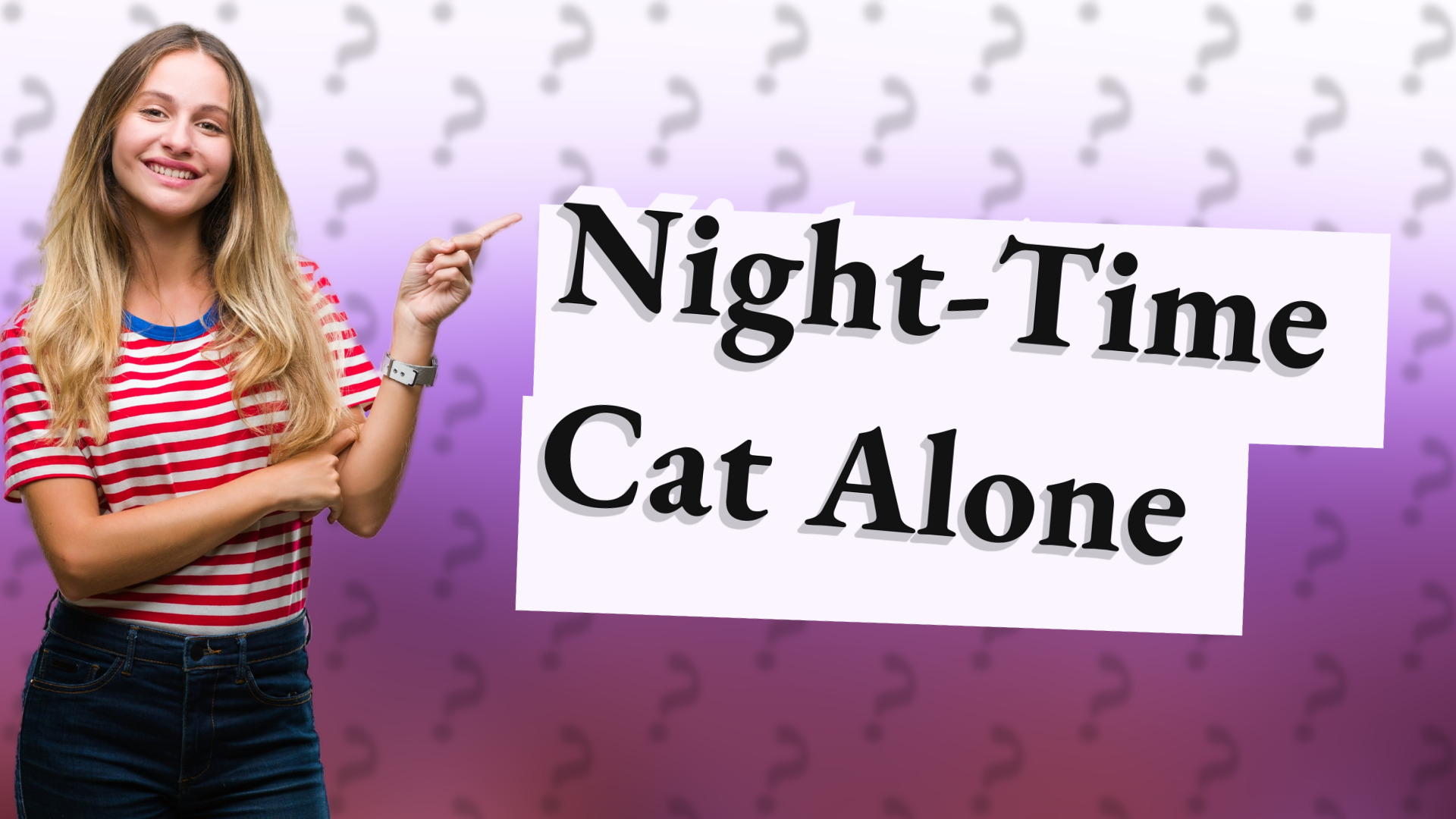 Night-Time Cat Alone