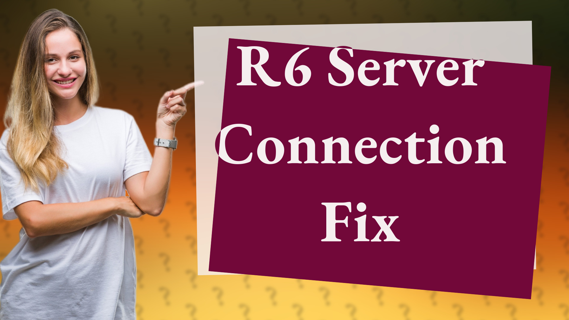 R6 Server Connection Fix