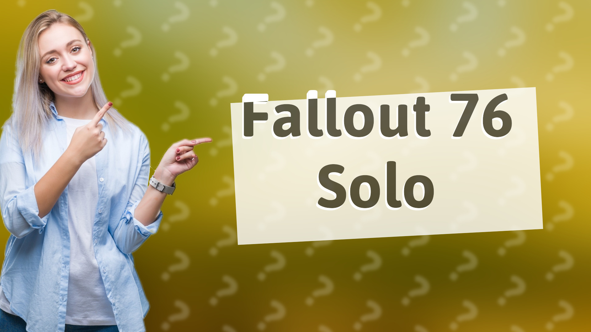 Fallout 76 Solo