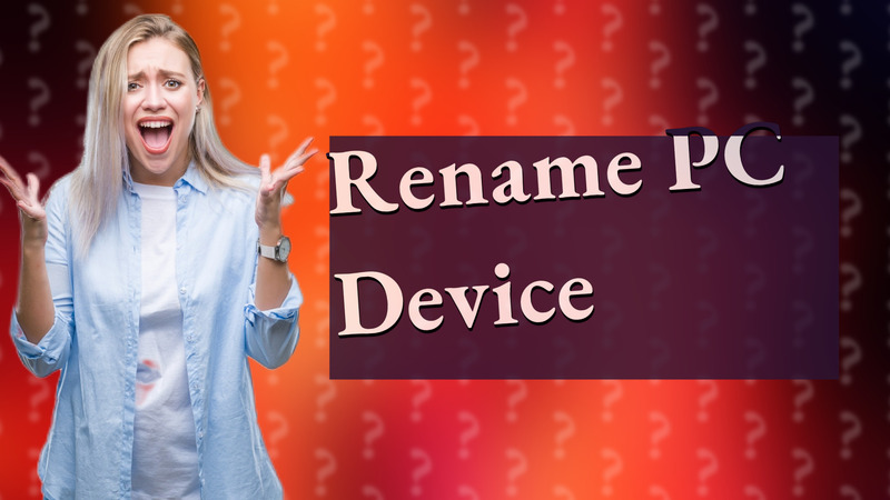 Rename PC Device