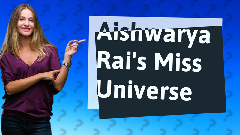 Aishwarya Rai's Miss Universe