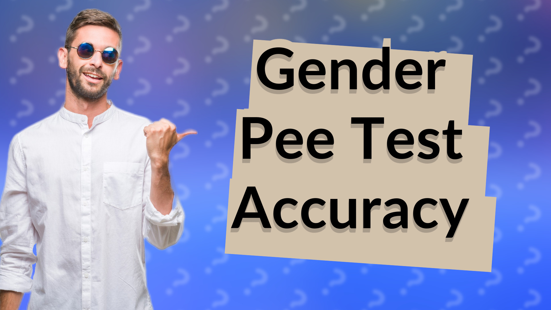 Gender Pee Test Accuracy