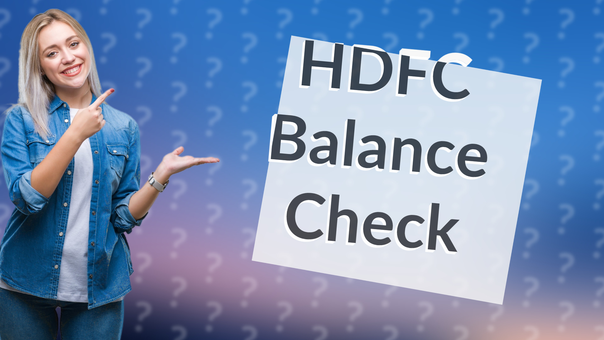 HDFC Balance Check