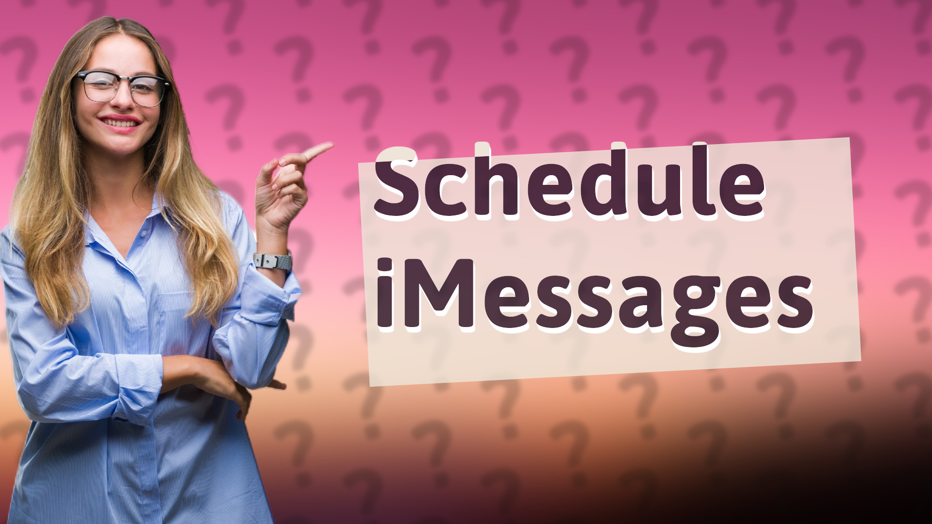Schedule iMessages