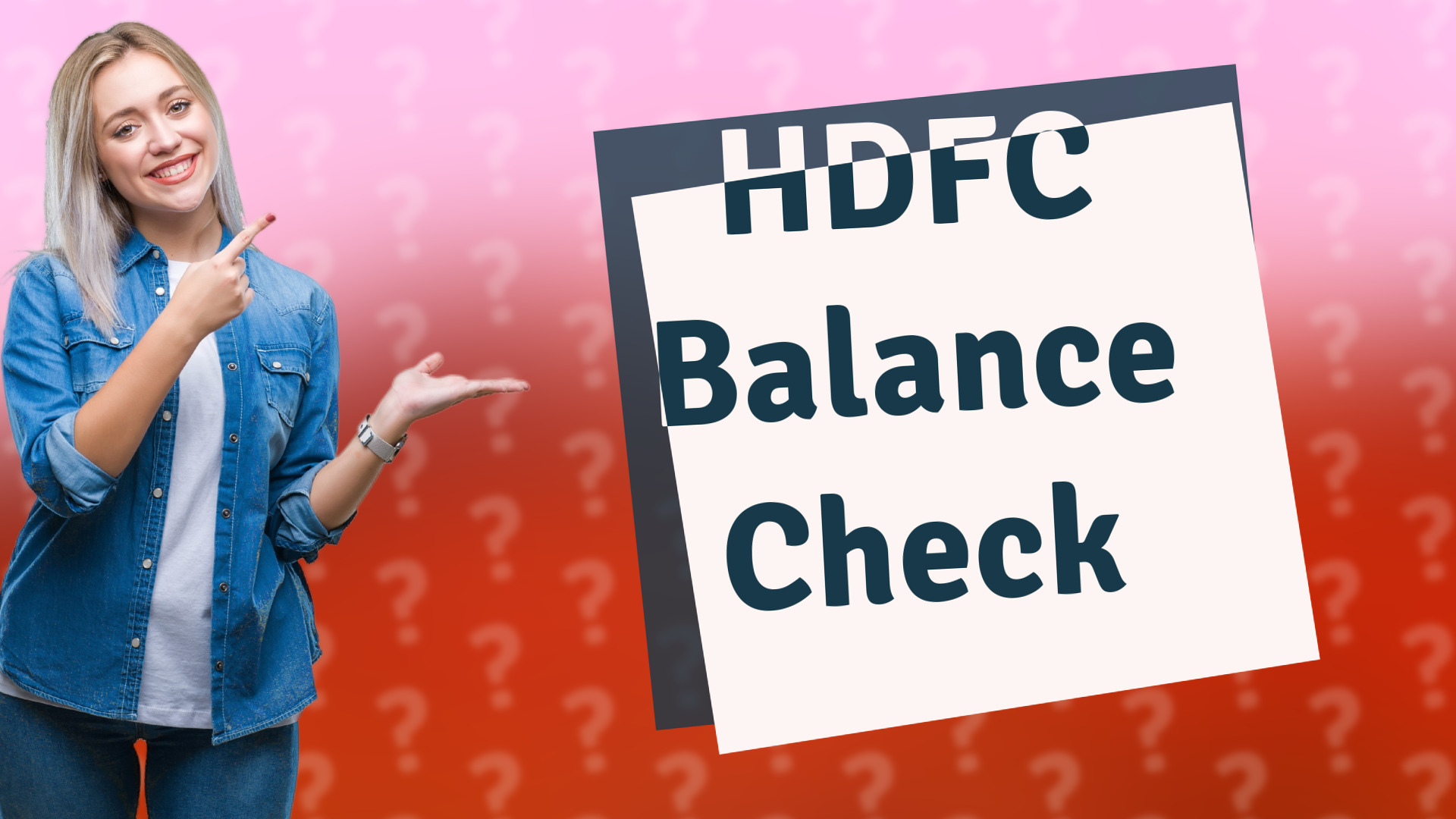 HDFC Balance Check