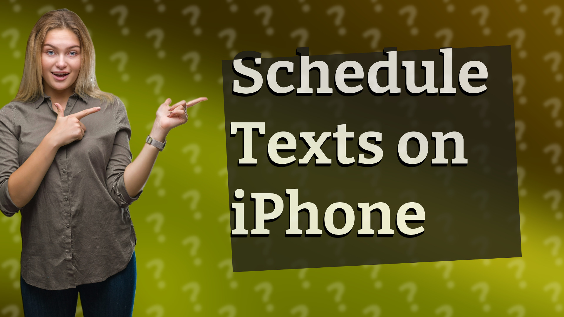 Schedule Texts on iPhone