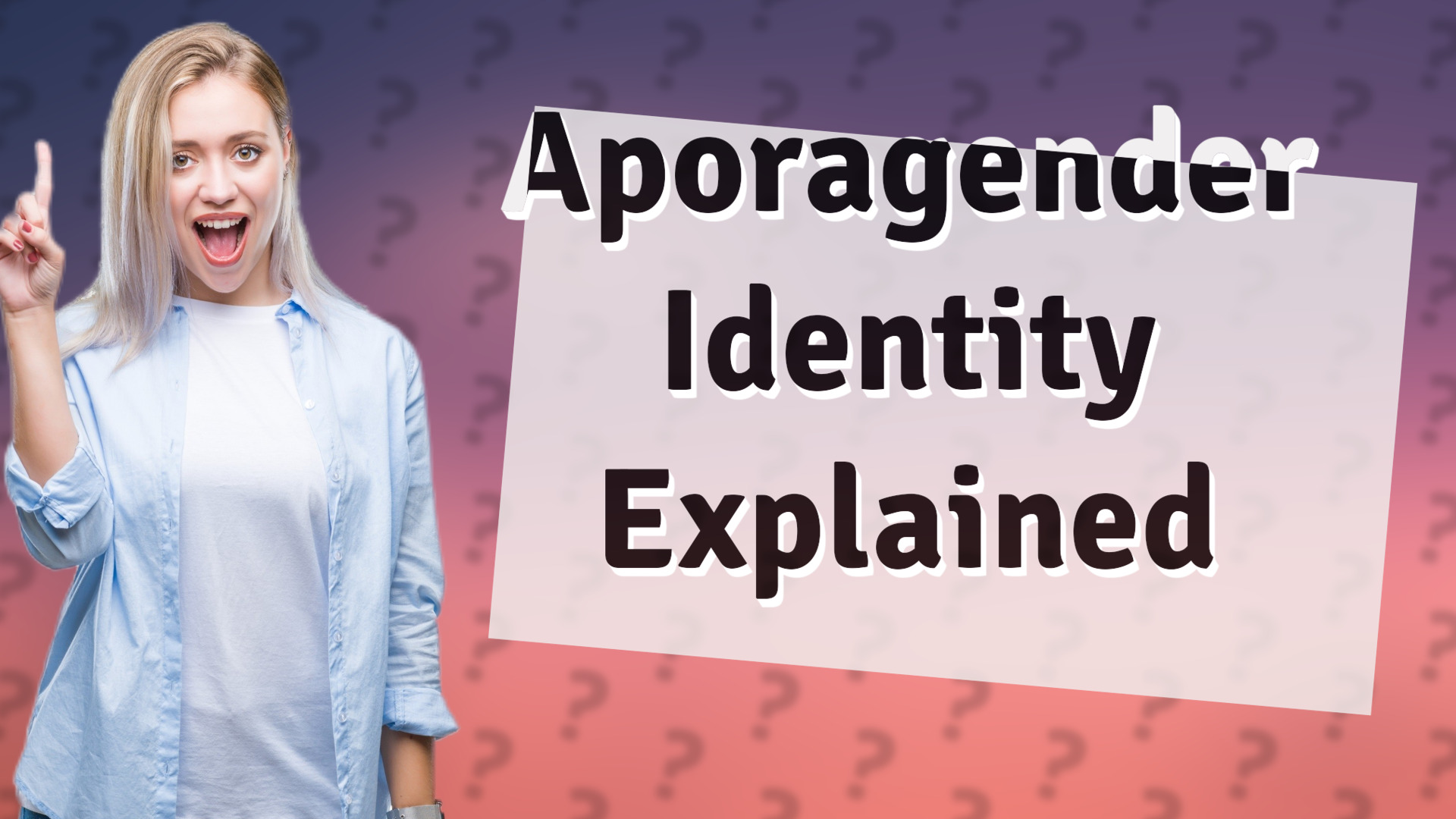 Aporagender Identity Explained