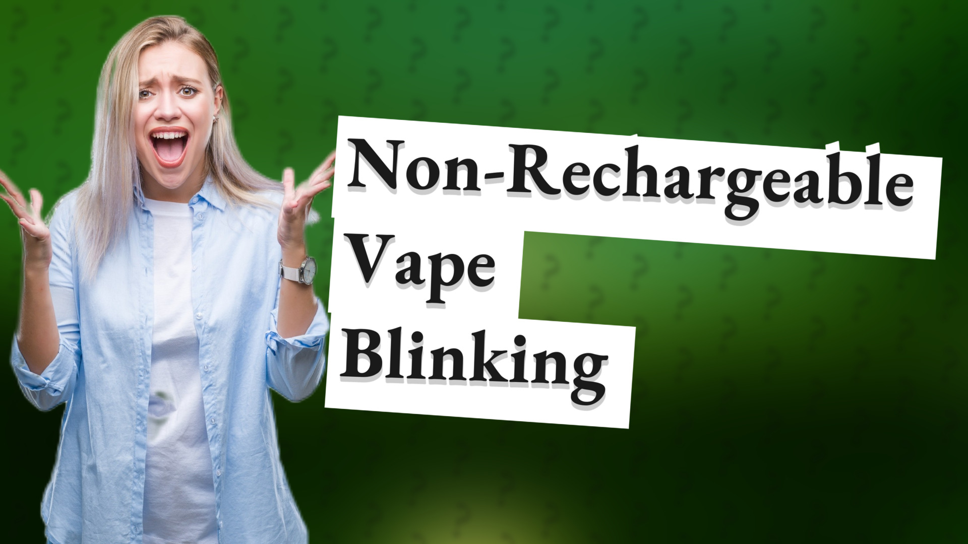 Non-Rechargeable Vape Blinking