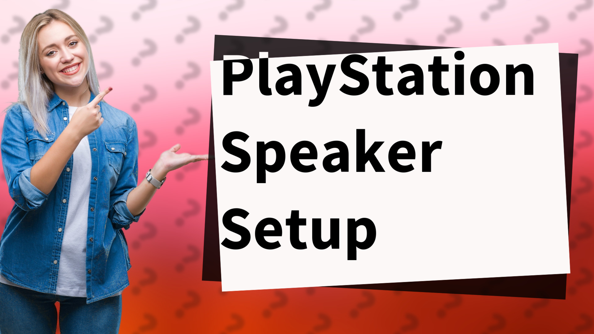 PlayStation Speaker Setup