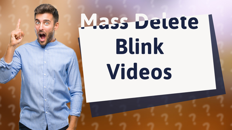 Mass Delete Blink Videos