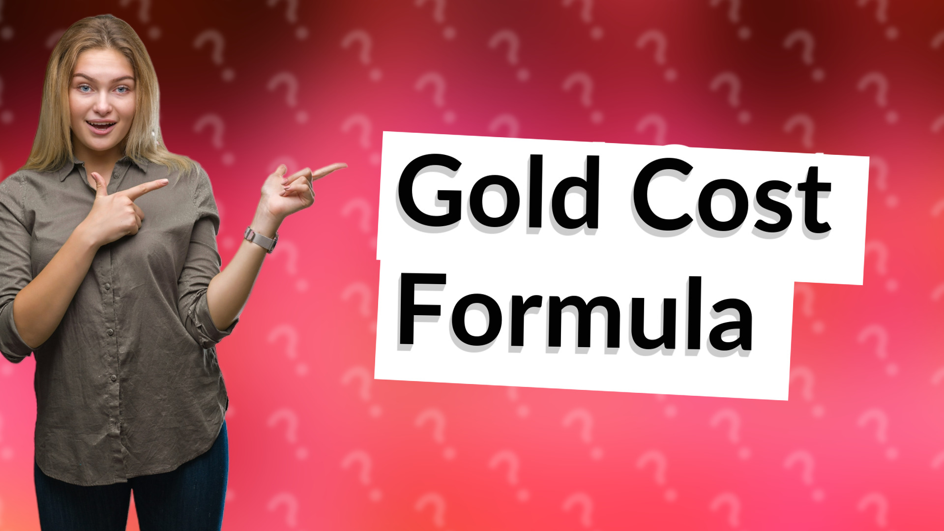 Gold Cost Formula