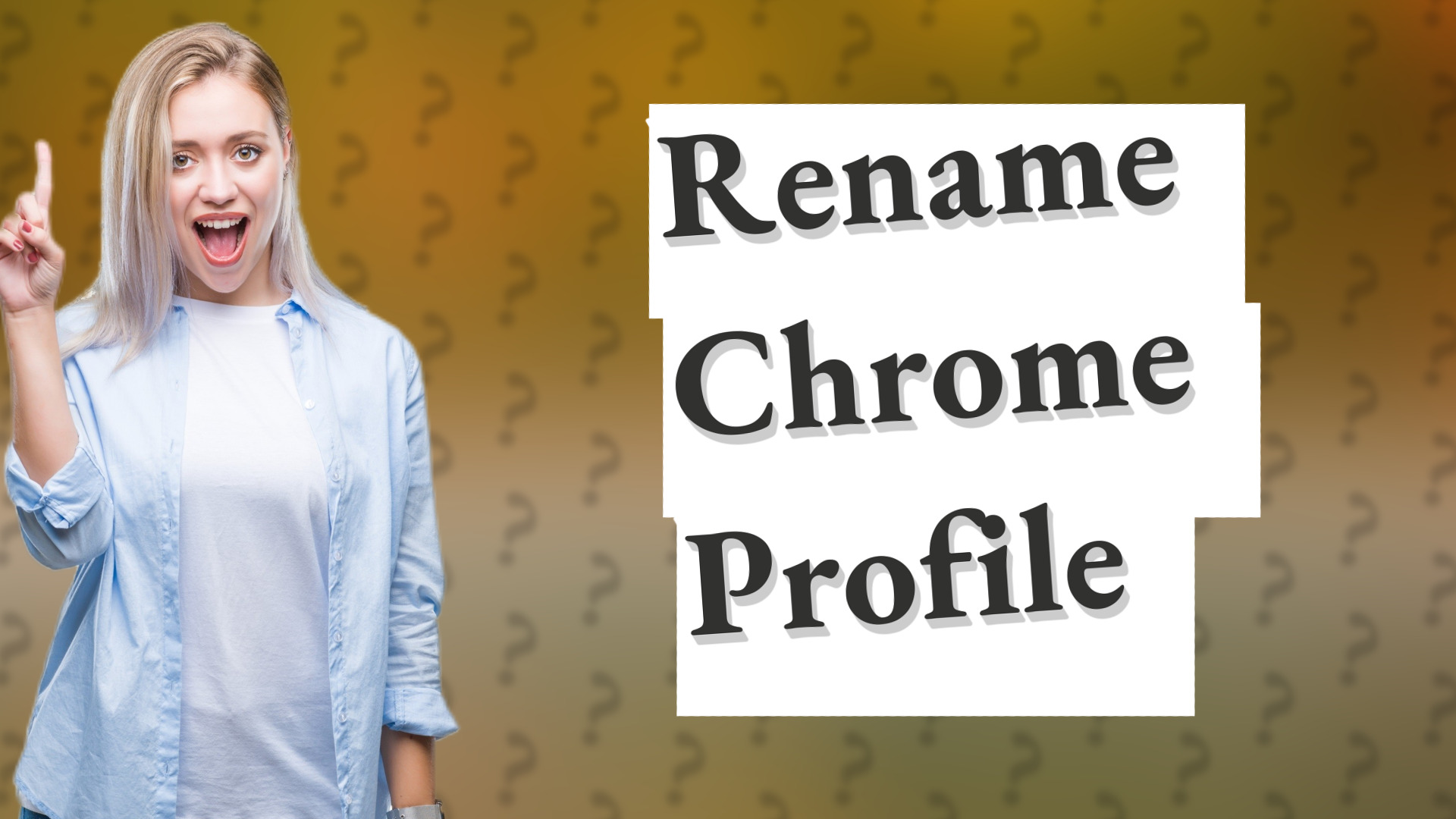 Rename Chrome Profile