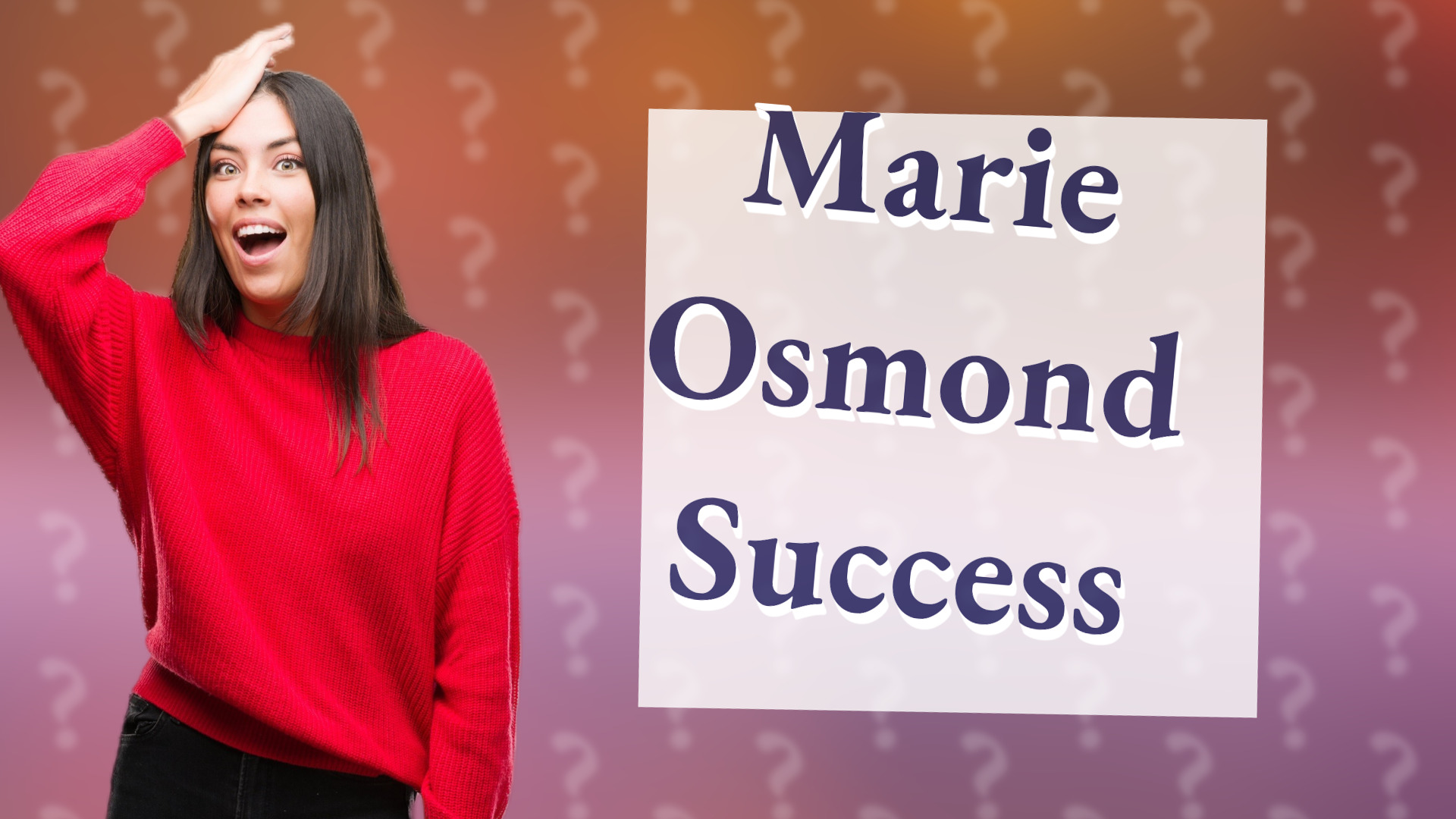 Marie Osmond Success