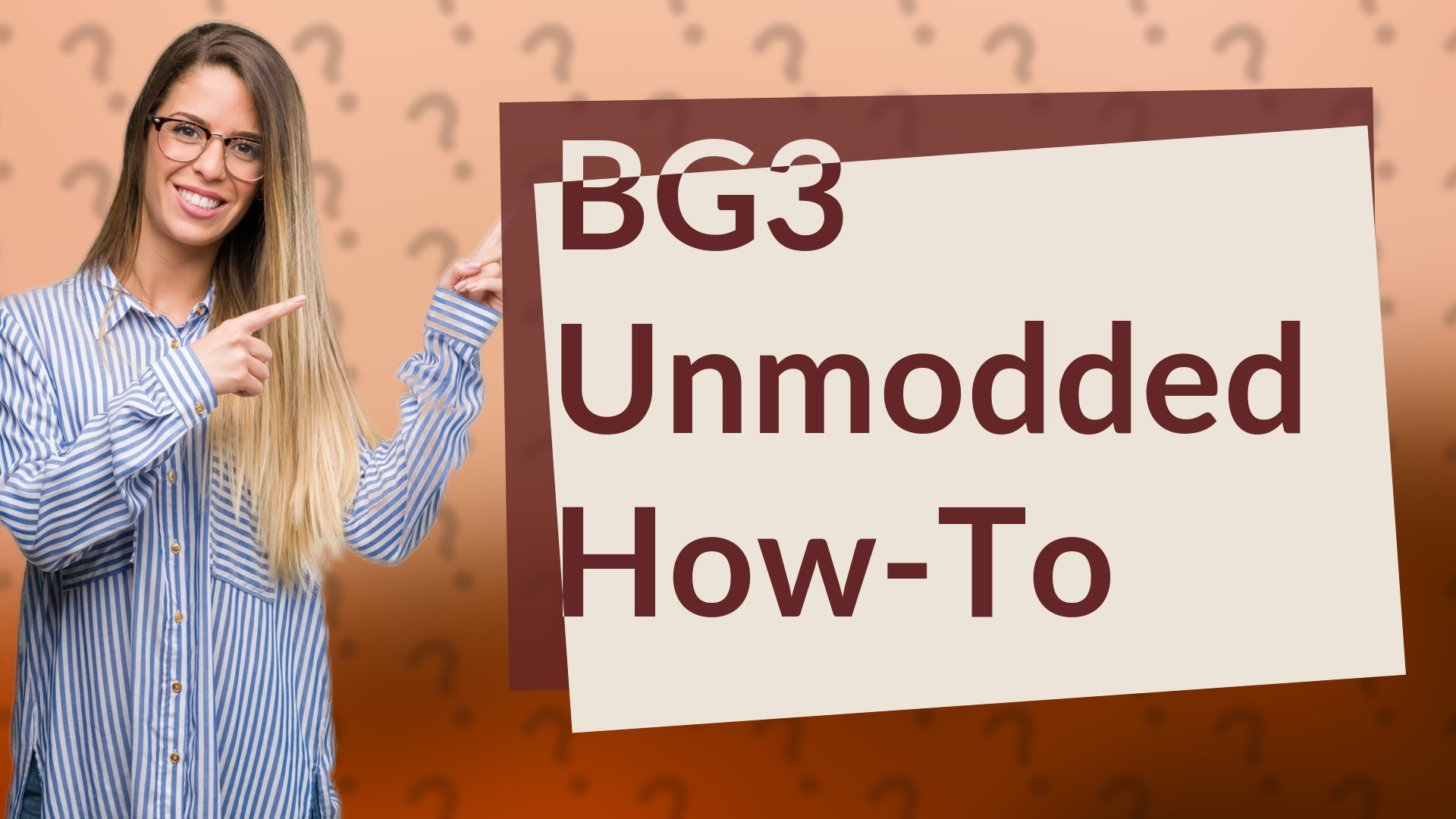 BG3 Unmodded How-To
