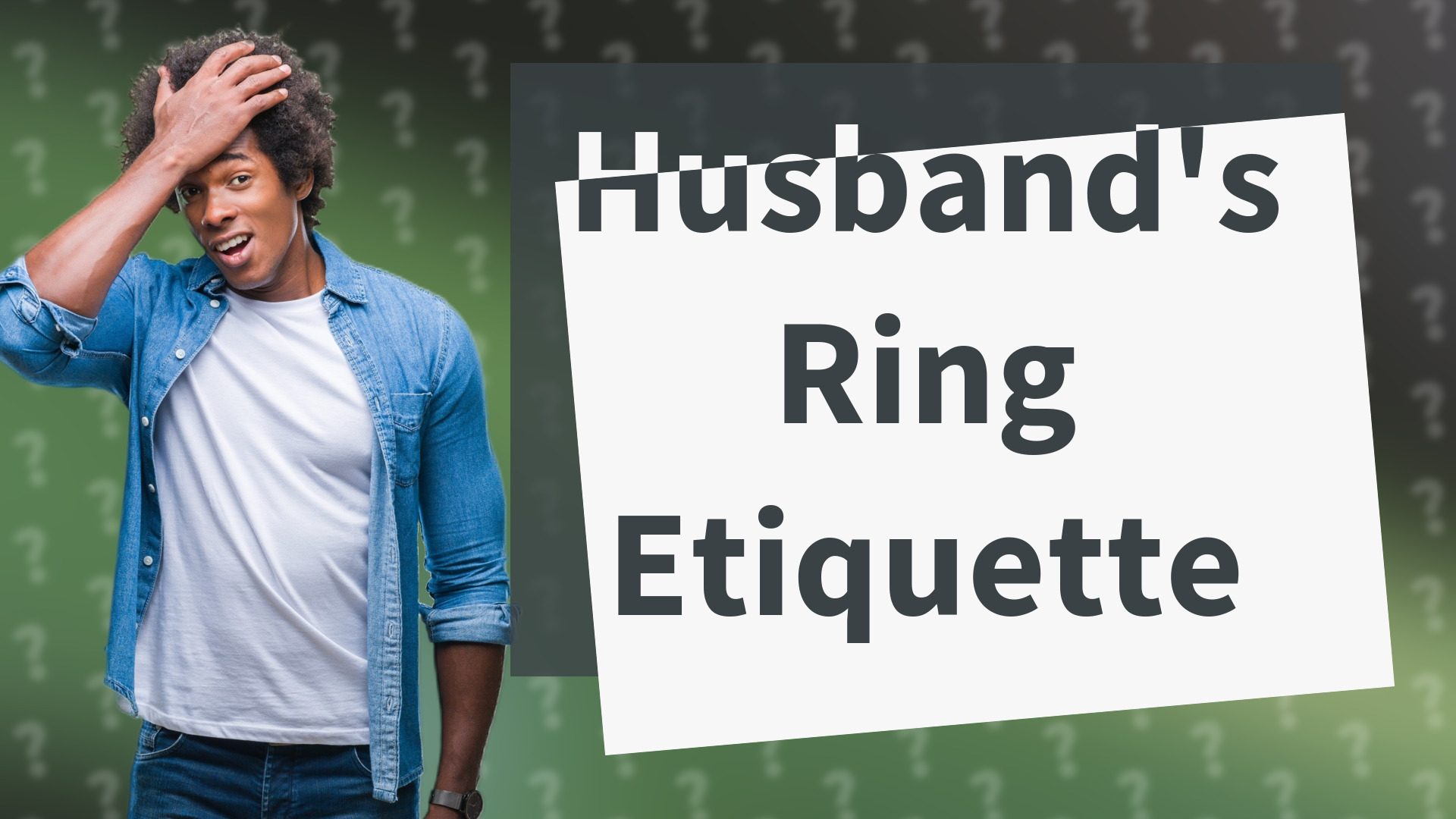 Husband's Ring Etiquette