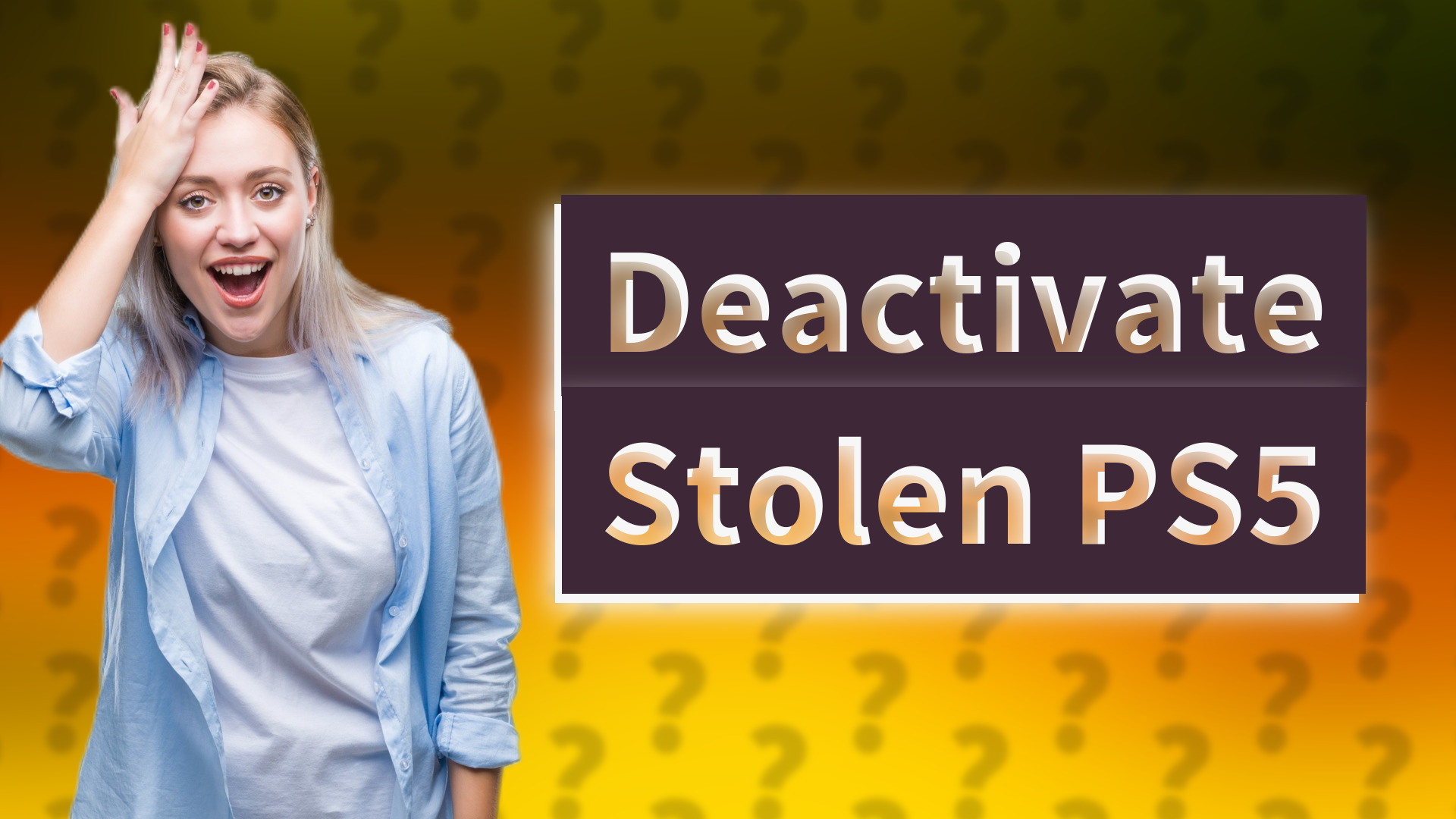 Deactivate Stolen PS5