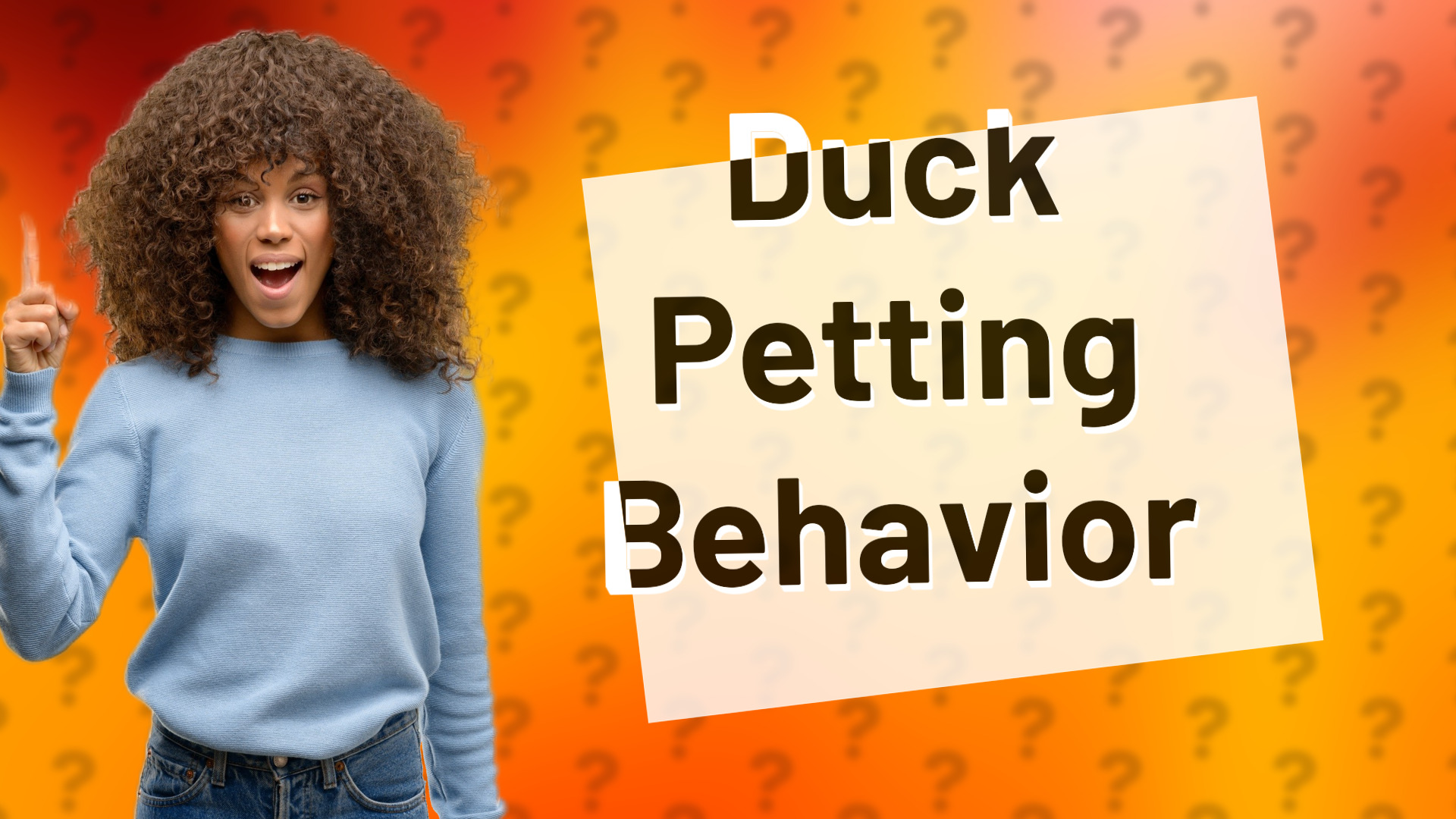 Duck Petting Behavior