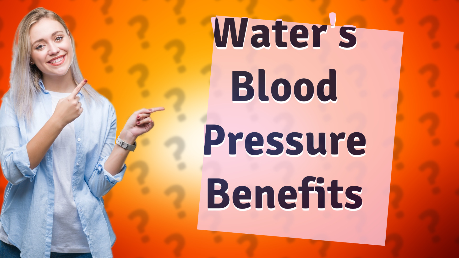 Water's Blood Pressure Benefits