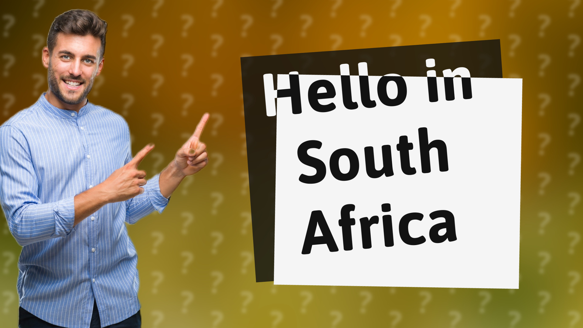 Hello in South Africa