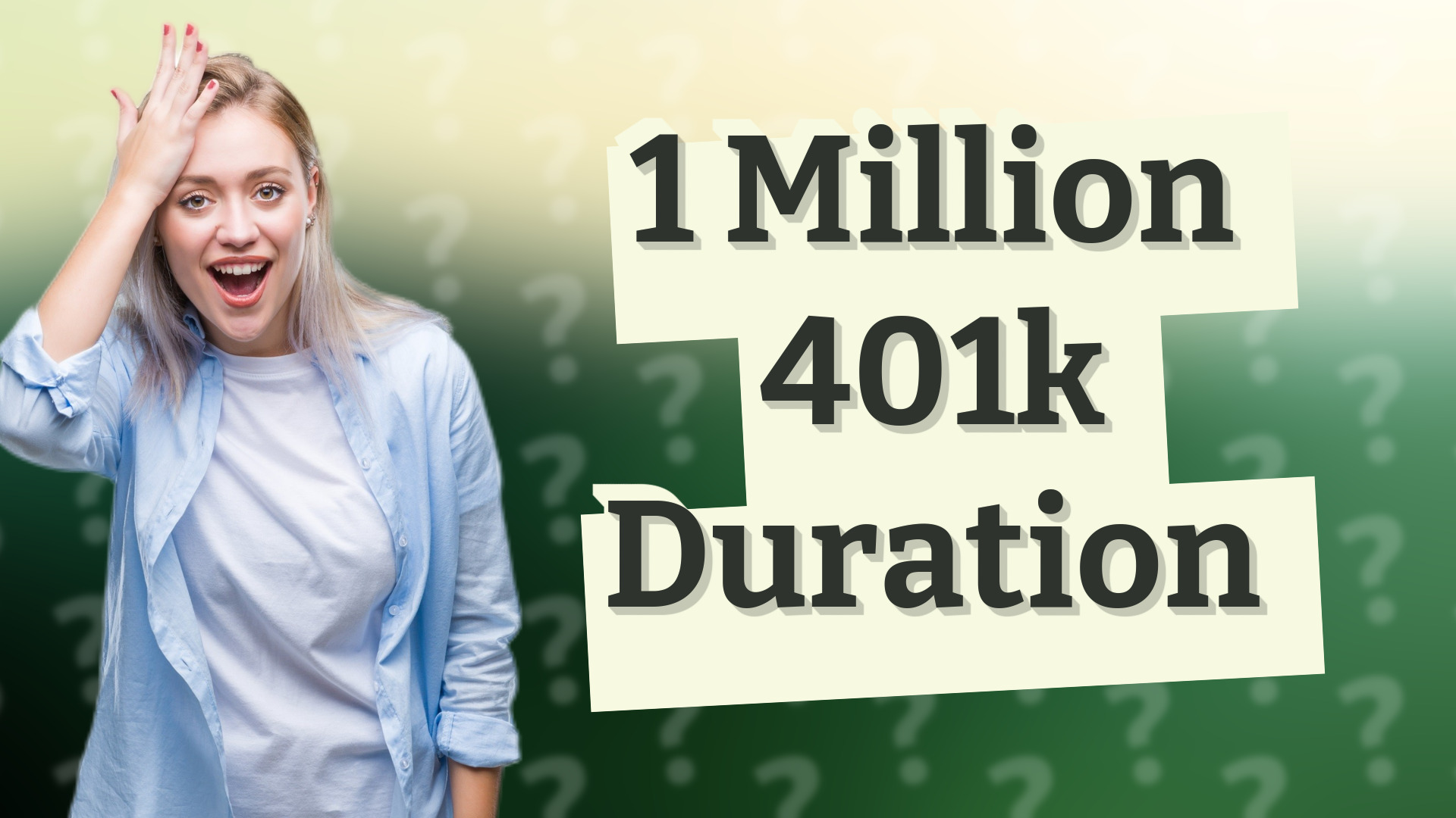 1 Million 401k Duration