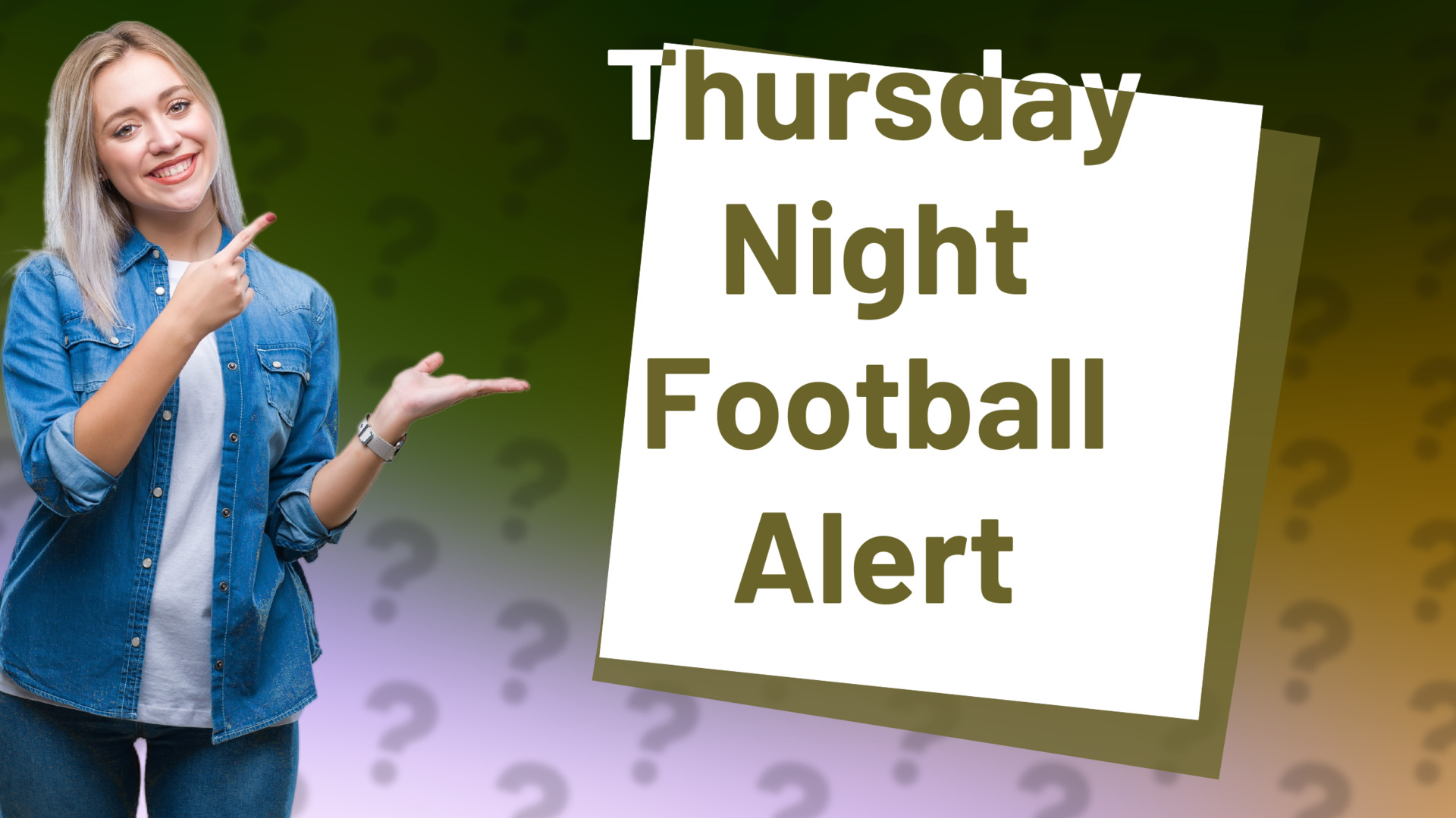 Thursday Night Football Alert