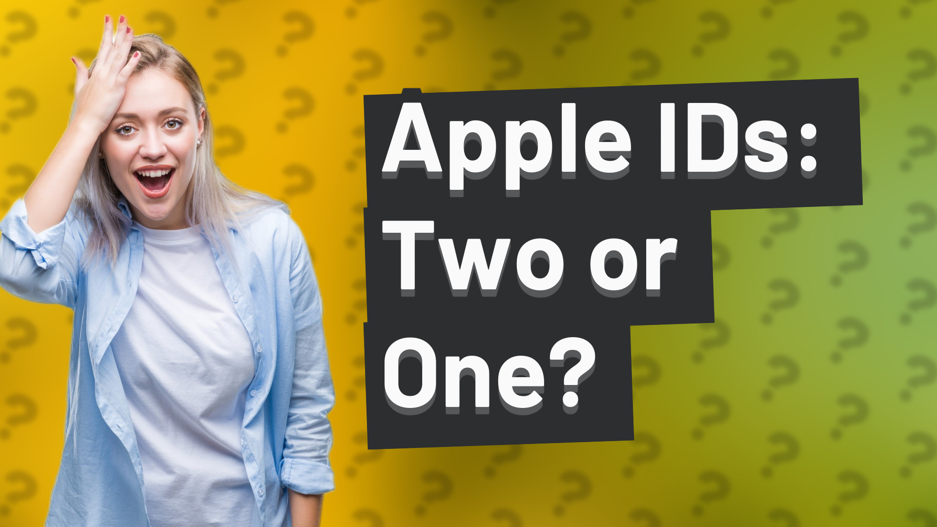 Apple IDs: Two or One?