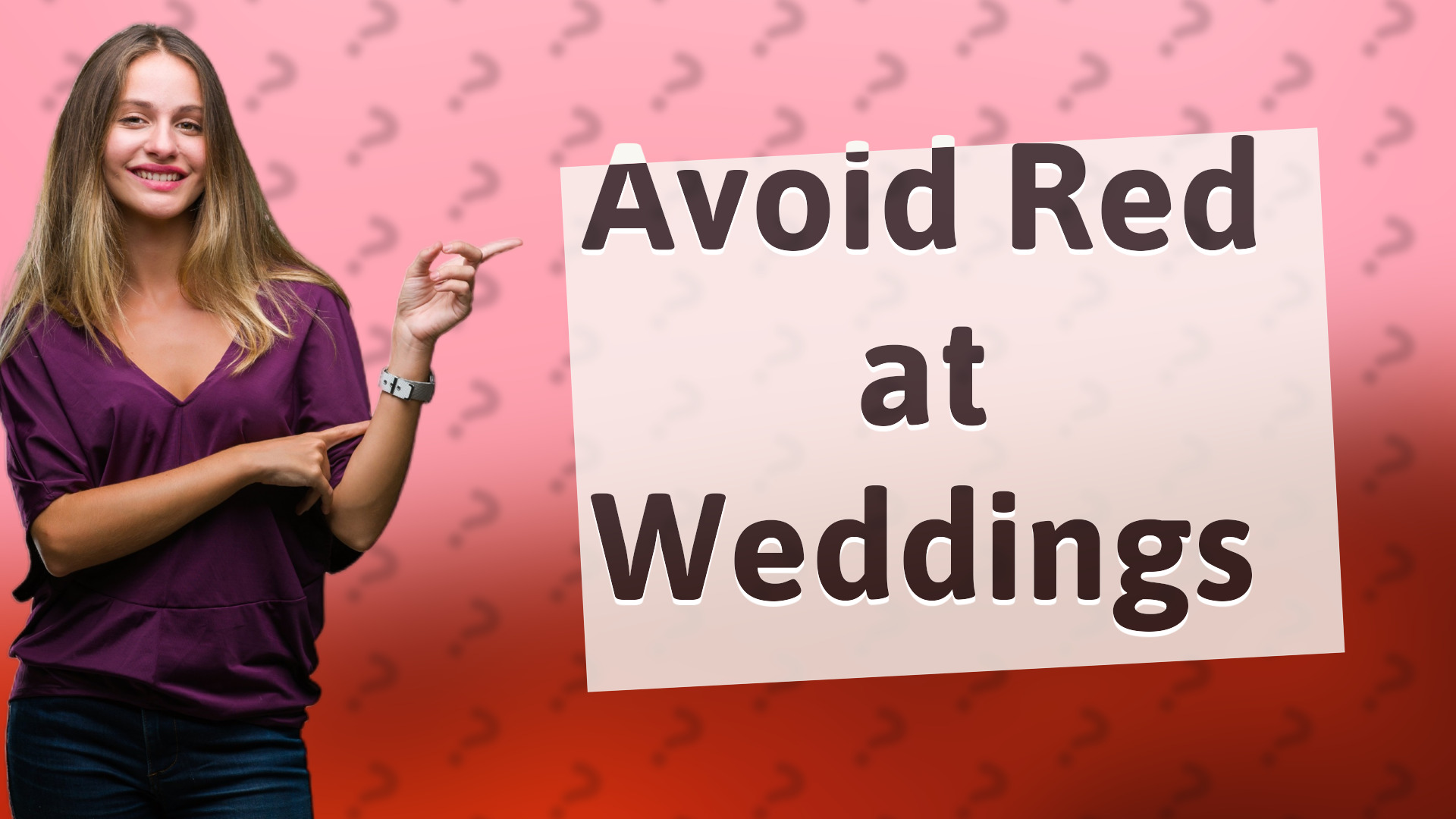 Avoid Red at Weddings