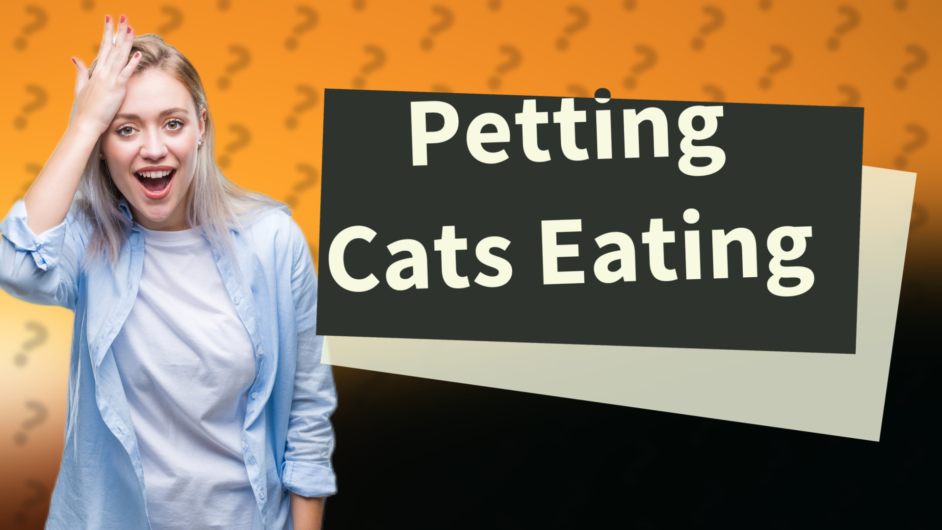 Petting Cats Eating