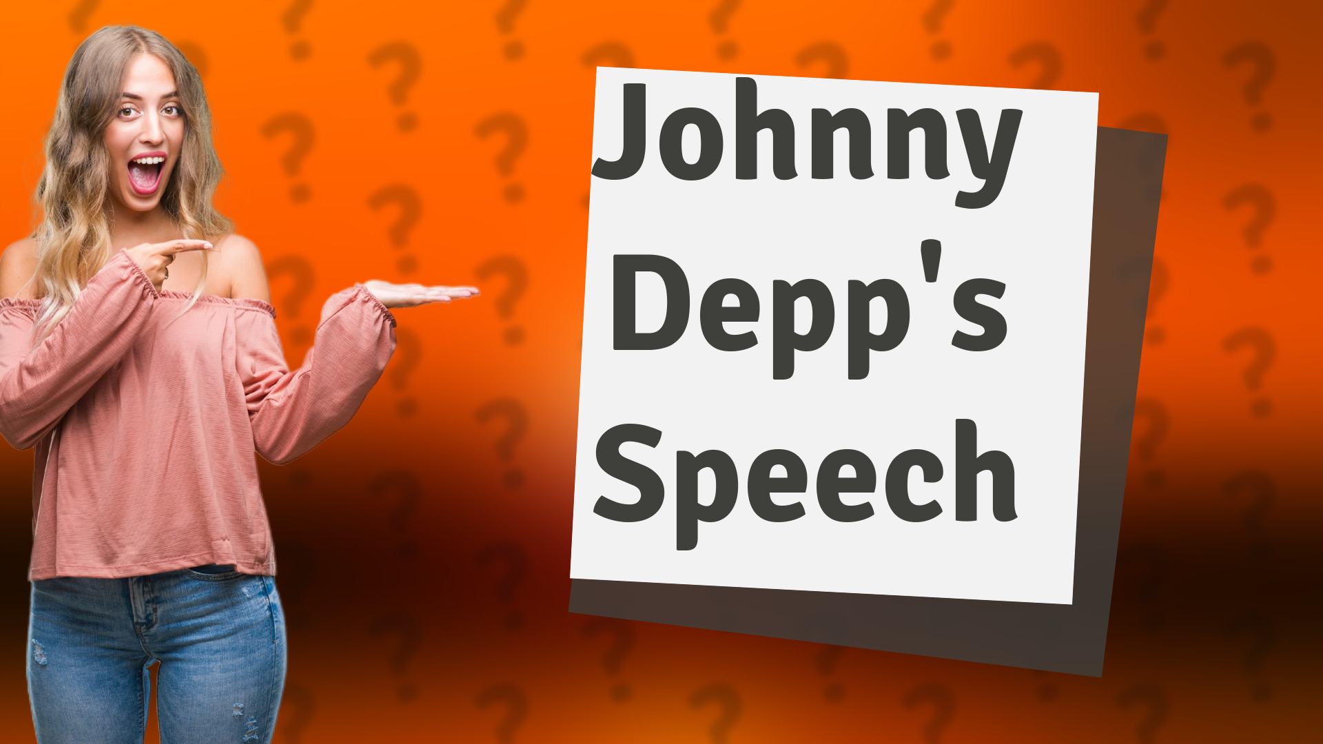Johnny Depp's Speech