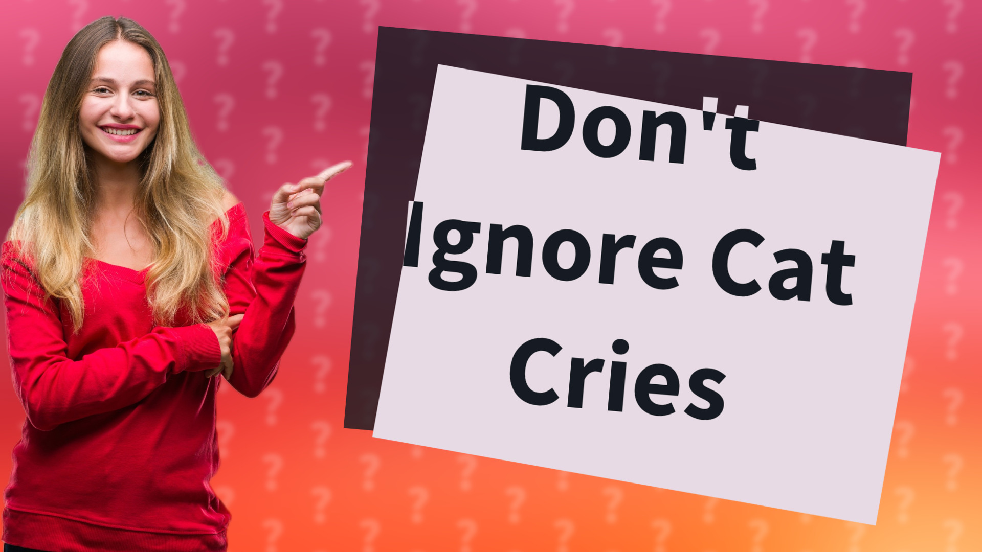 Don't Ignore Cat Cries