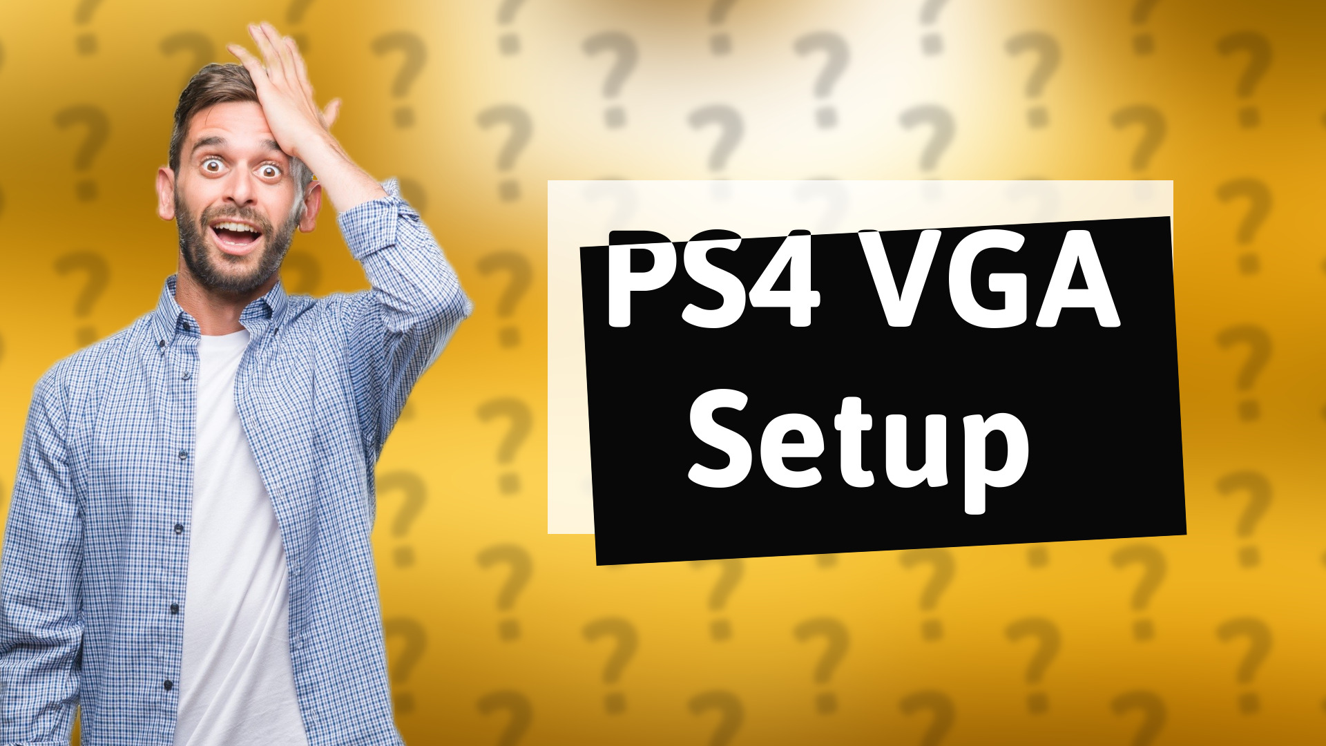 PS4 VGA Setup