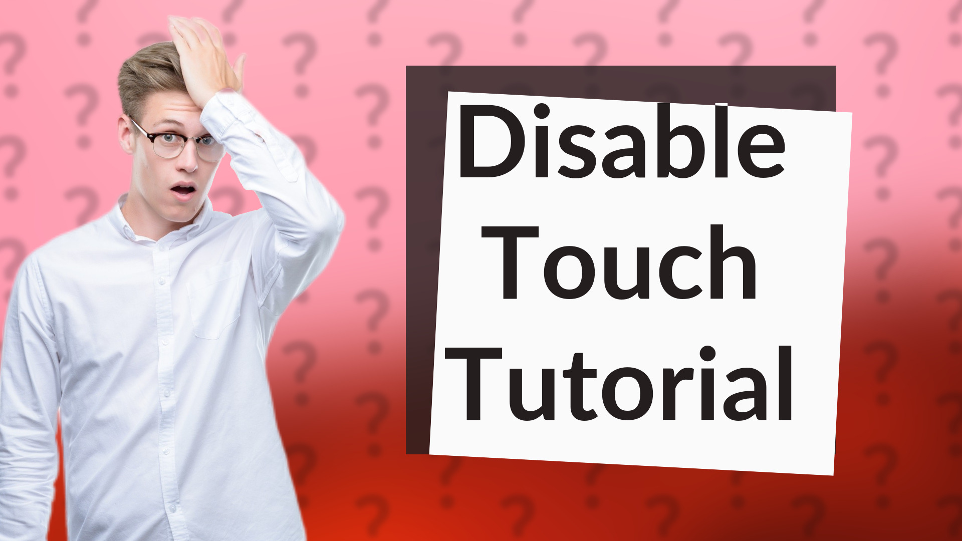 Disable Touch Tutorial