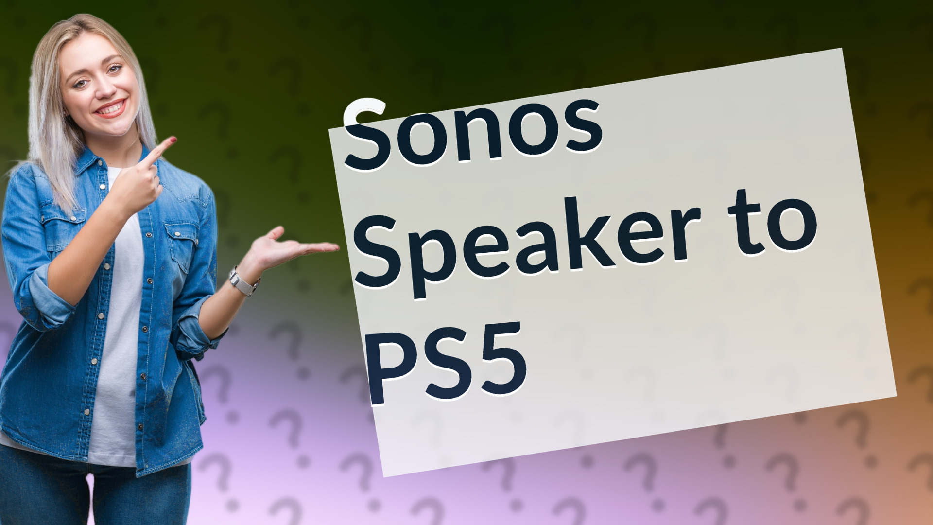 Sonos Speaker to PS5