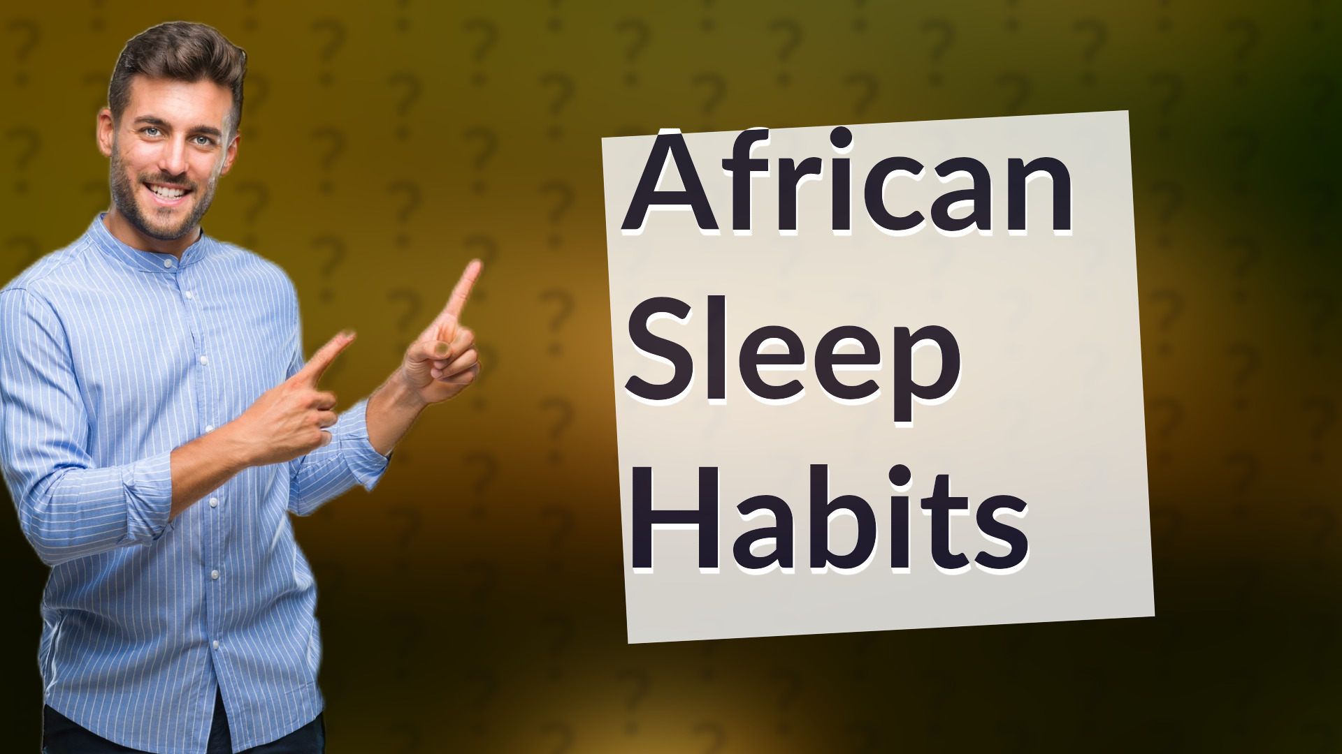 African Sleep Habits