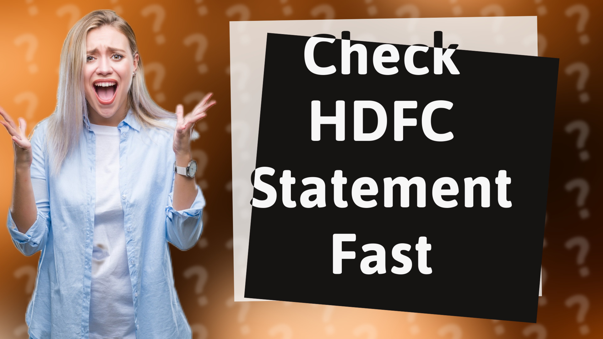 Check HDFC Statement Fast