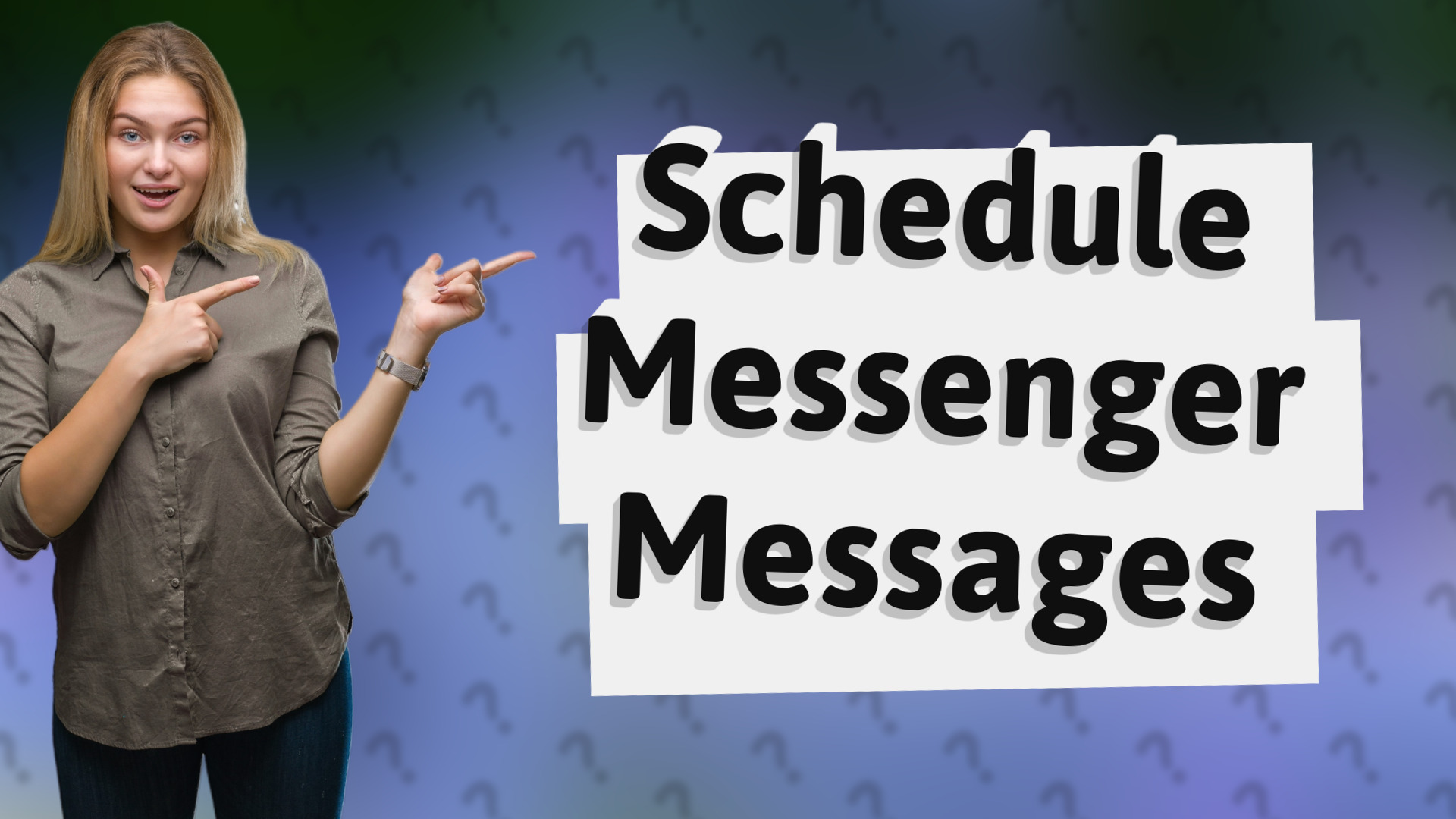 Schedule Messenger Messages