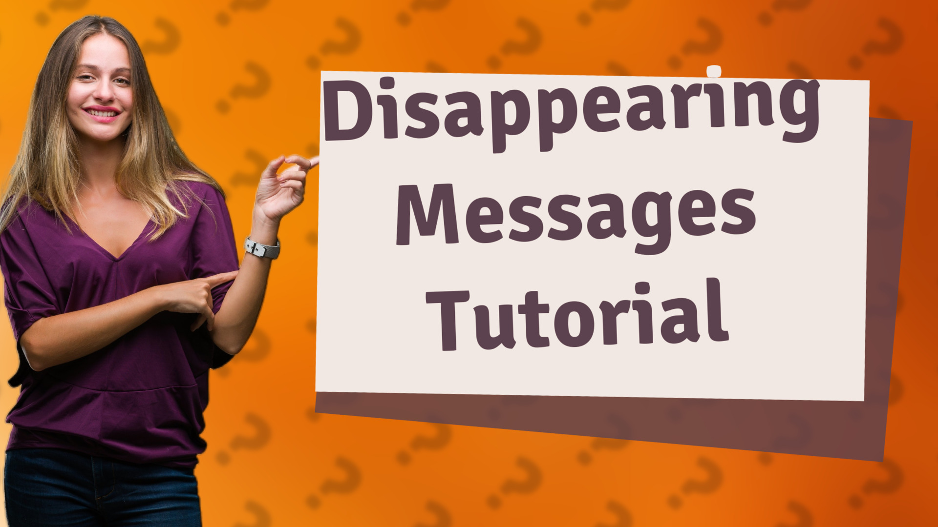 Disappearing Messages Tutorial