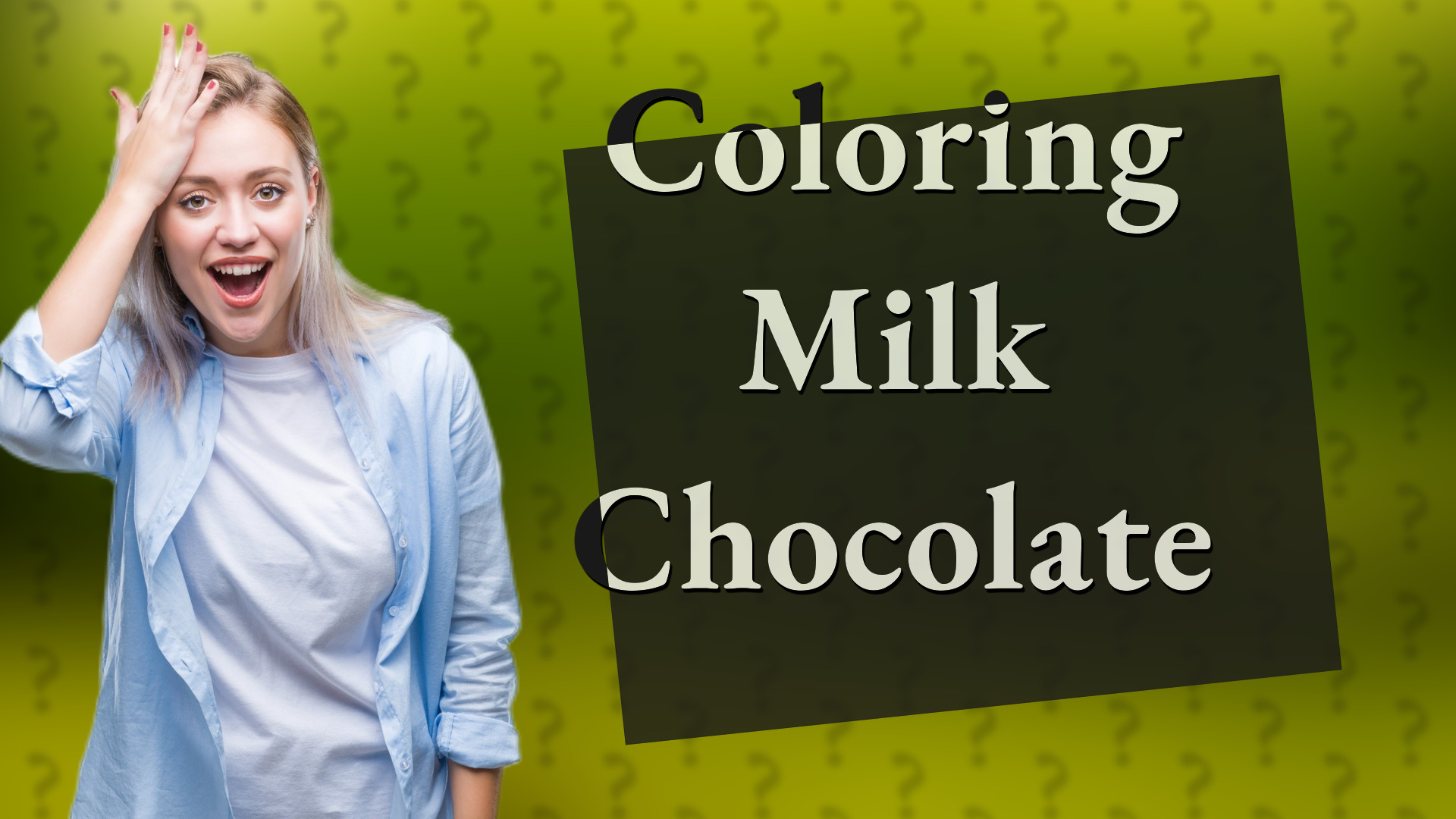 Coloring Milk Chocolate