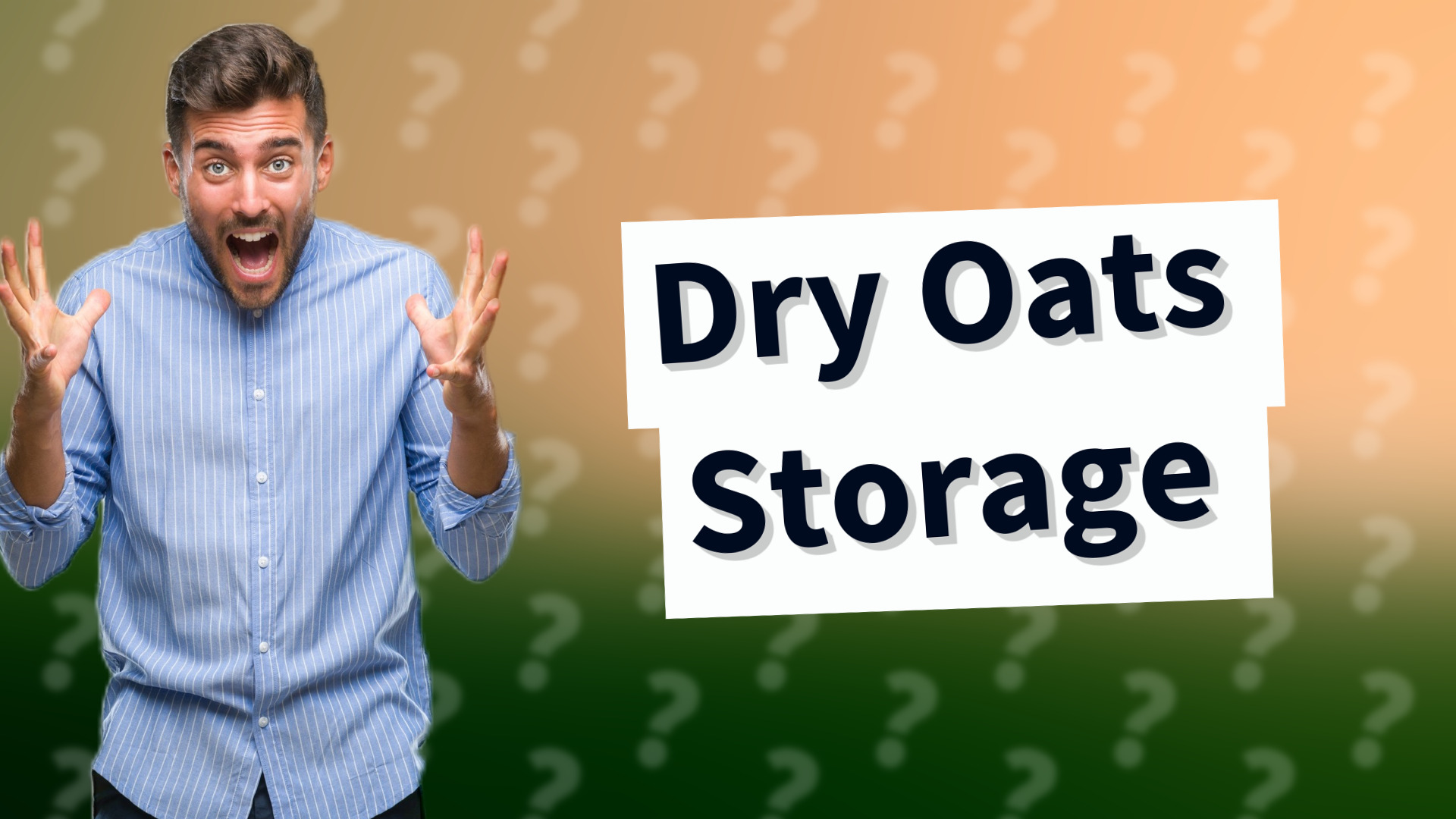 Dry Oats Storage