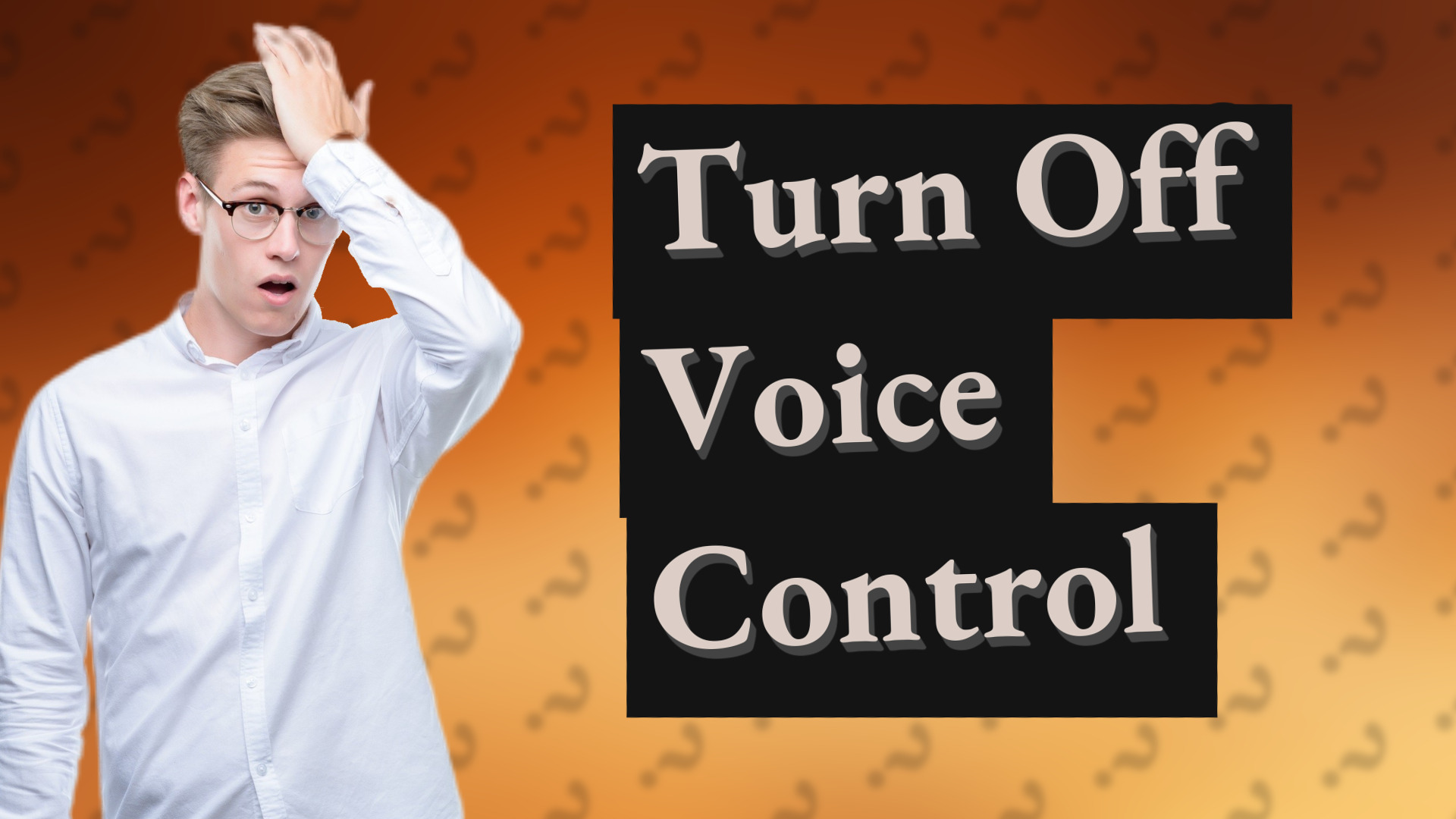 Turn Off Voice Control