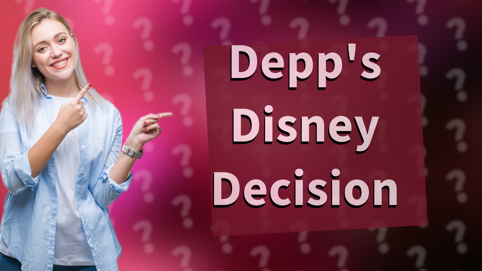 Depp's Disney Decision