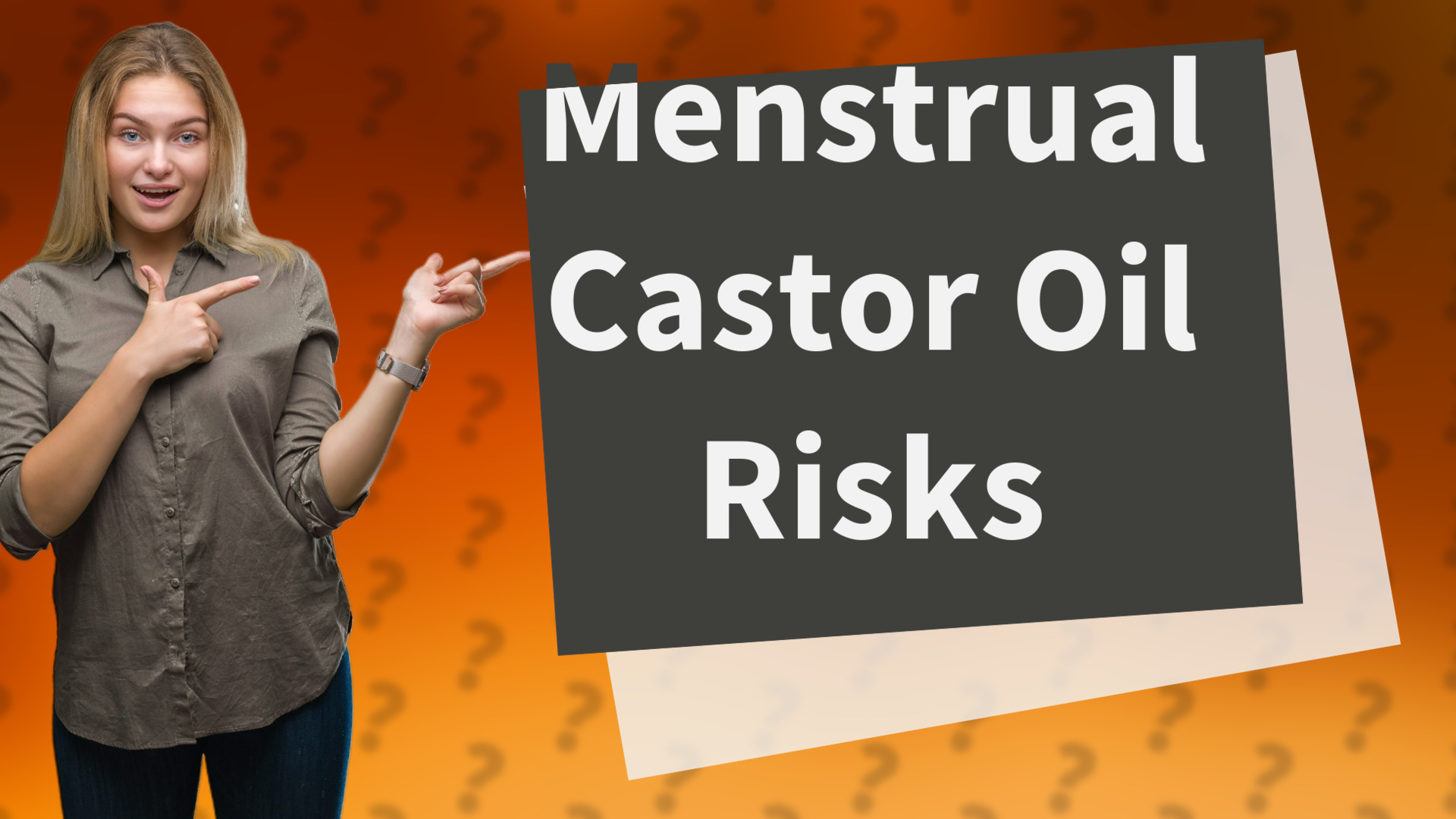 Menstrual Castor Oil Risks
