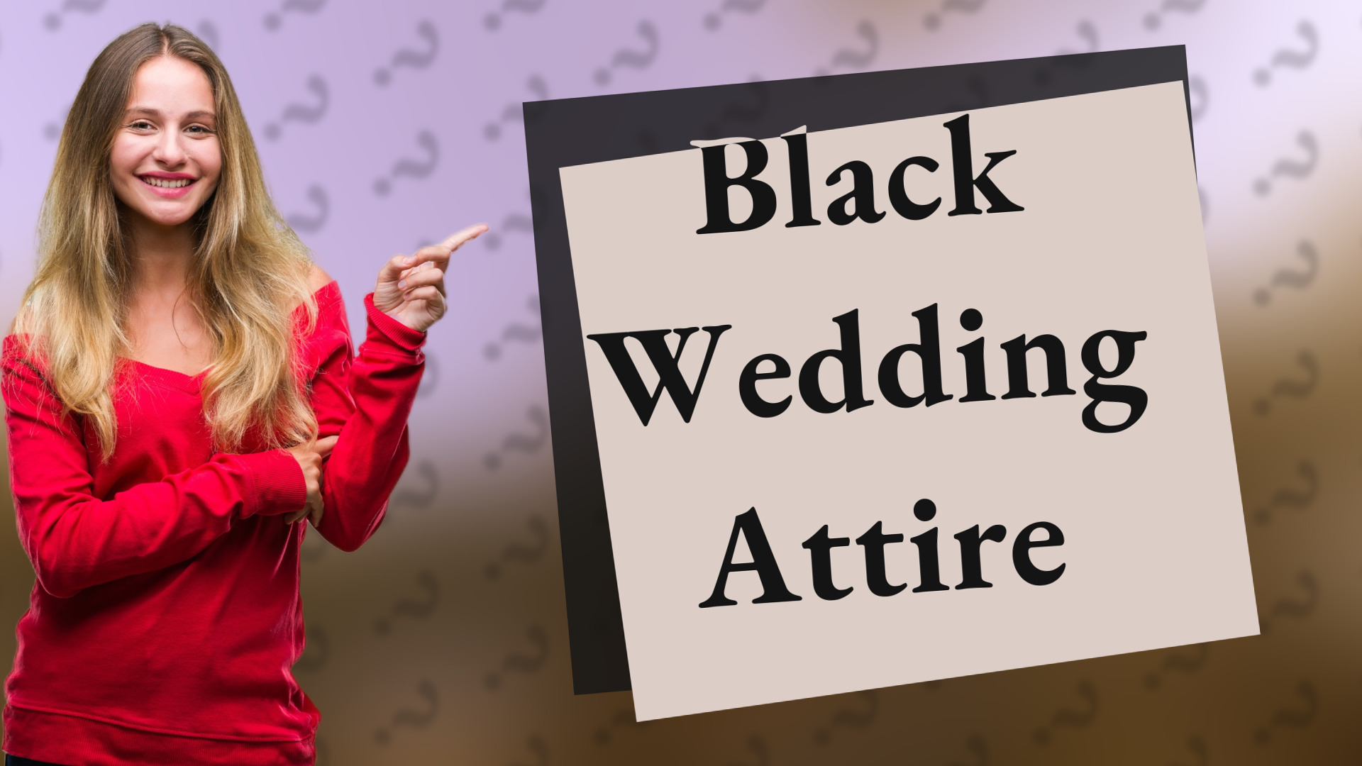 Black Wedding Attire