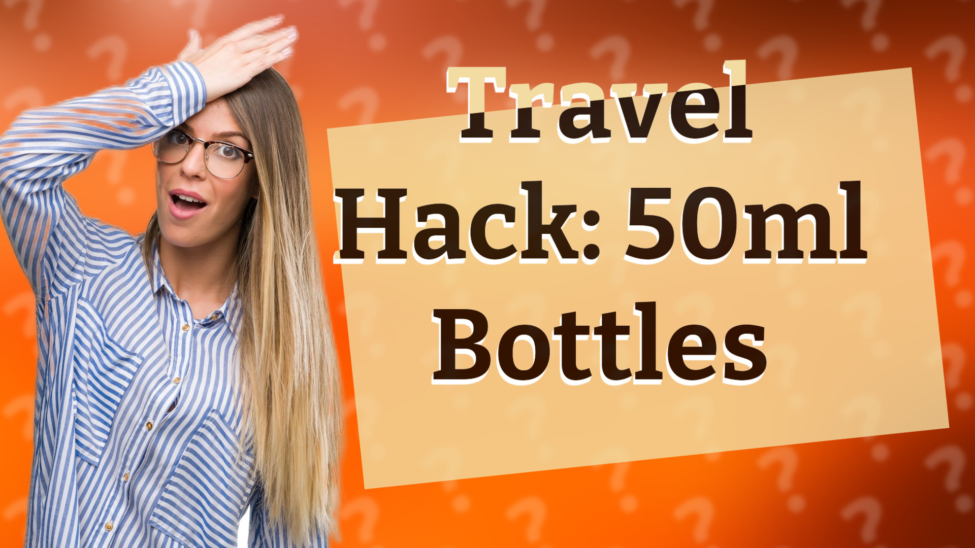 Travel Hack: 50ml Bottles