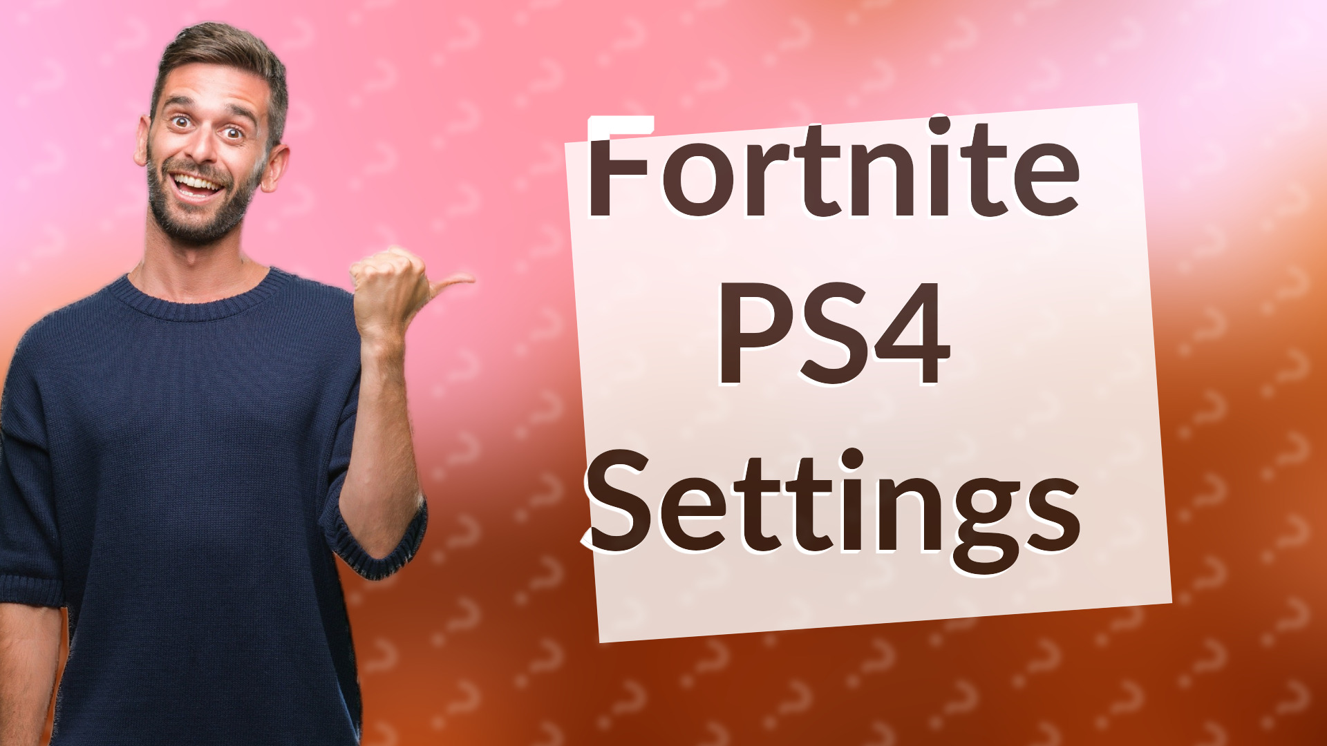 Fortnite PS4 Settings