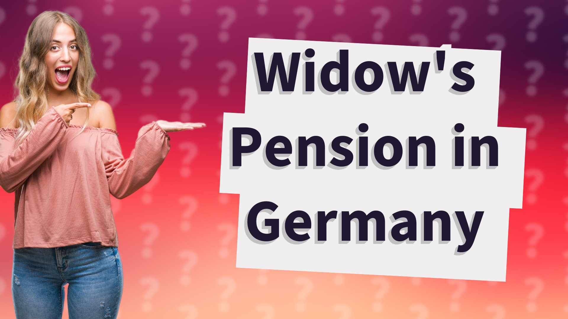 Widow's Pension in Germany