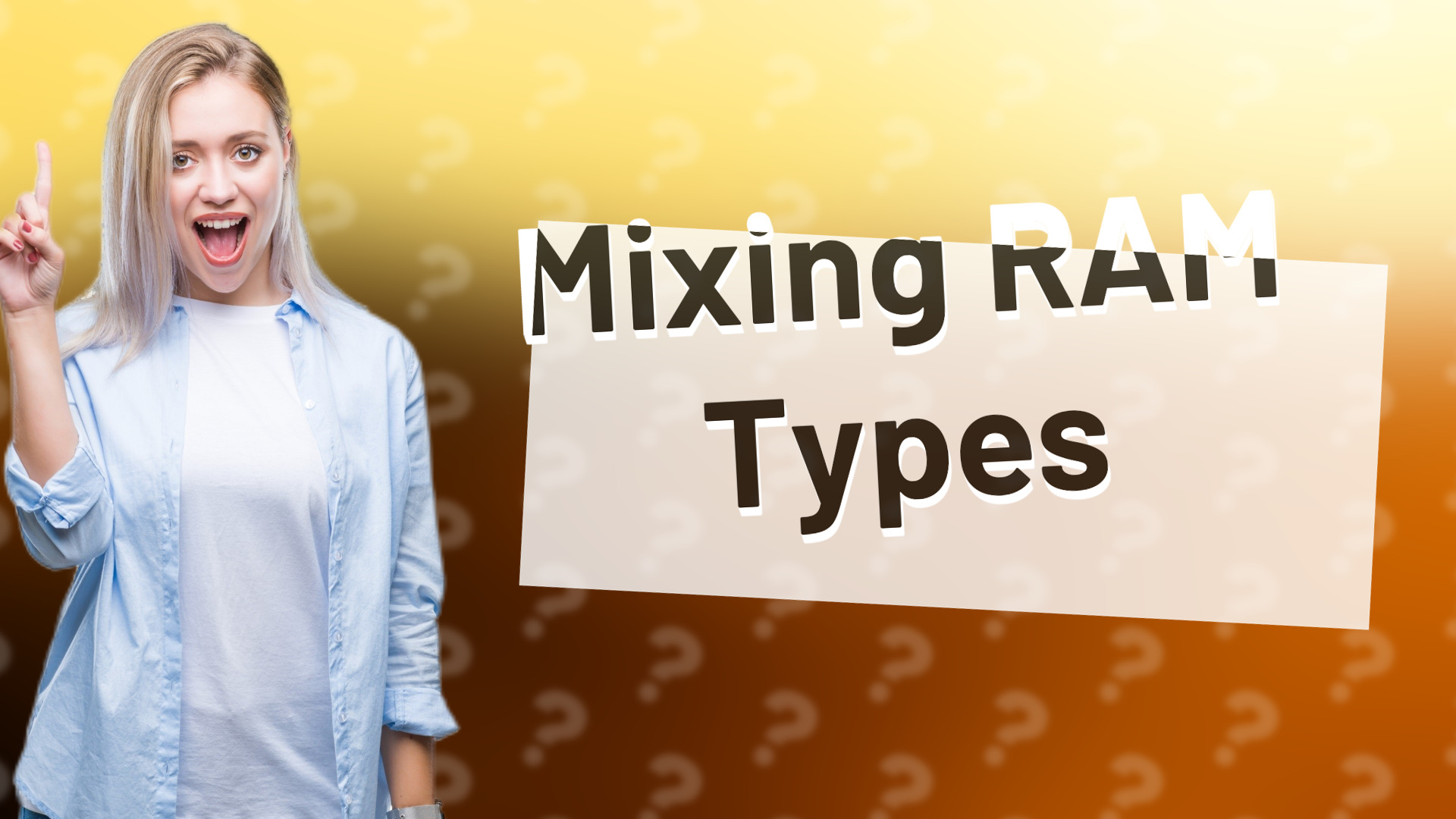 Mixing RAM Types