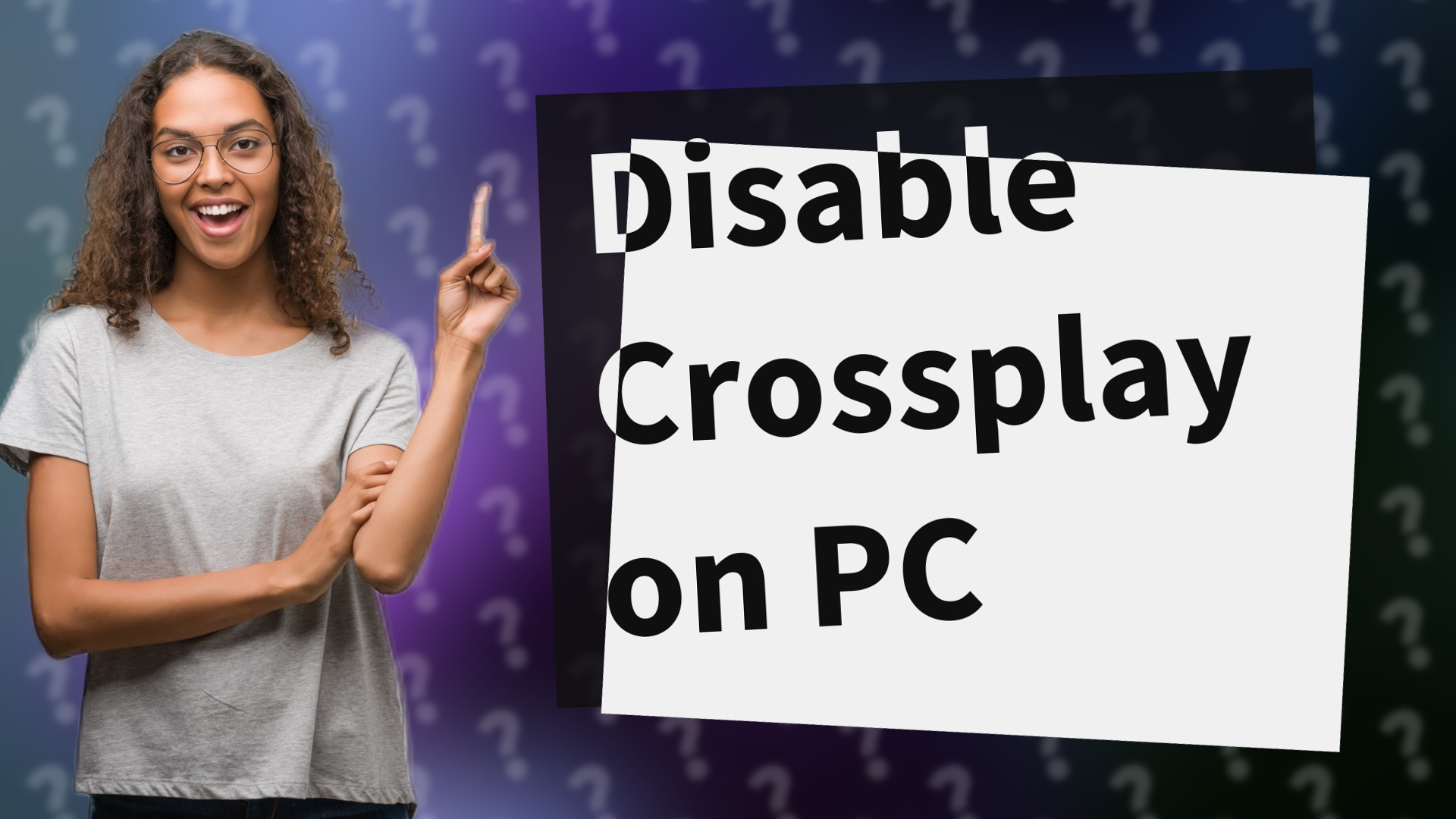 Disable Crossplay on PC