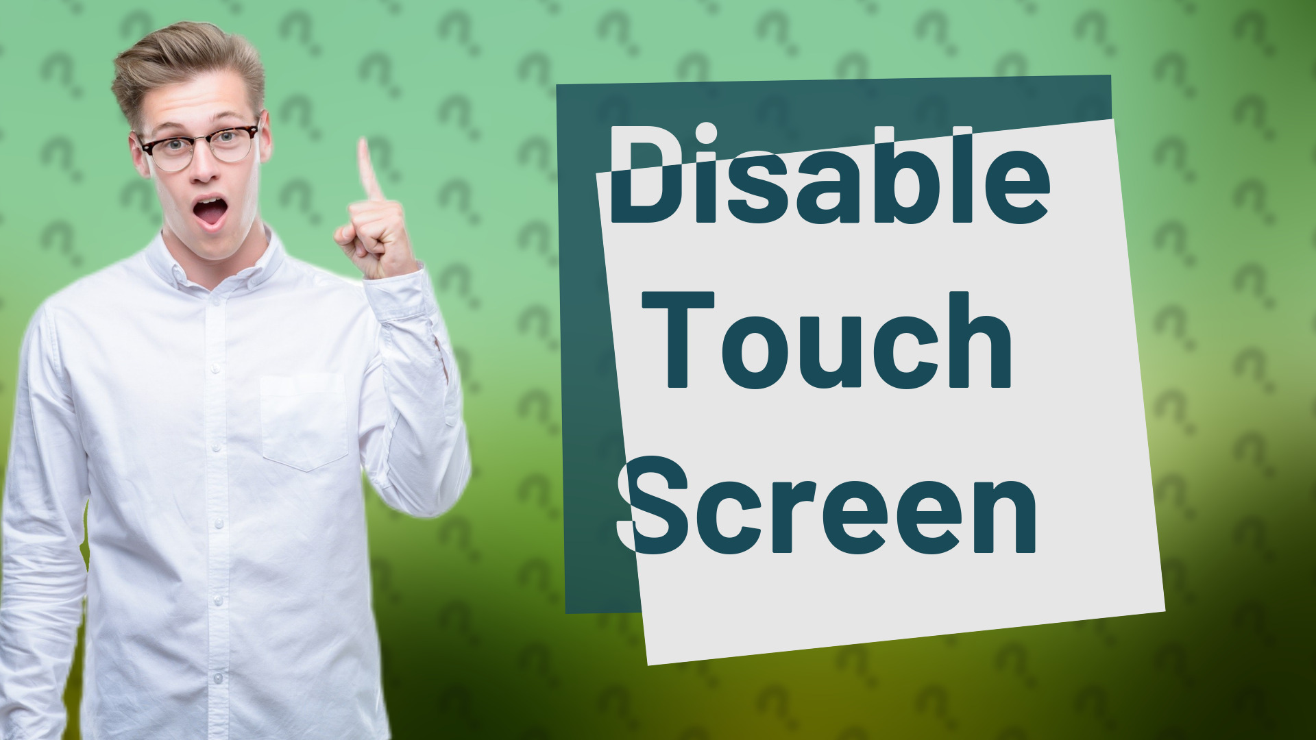 Disable Touch Screen
